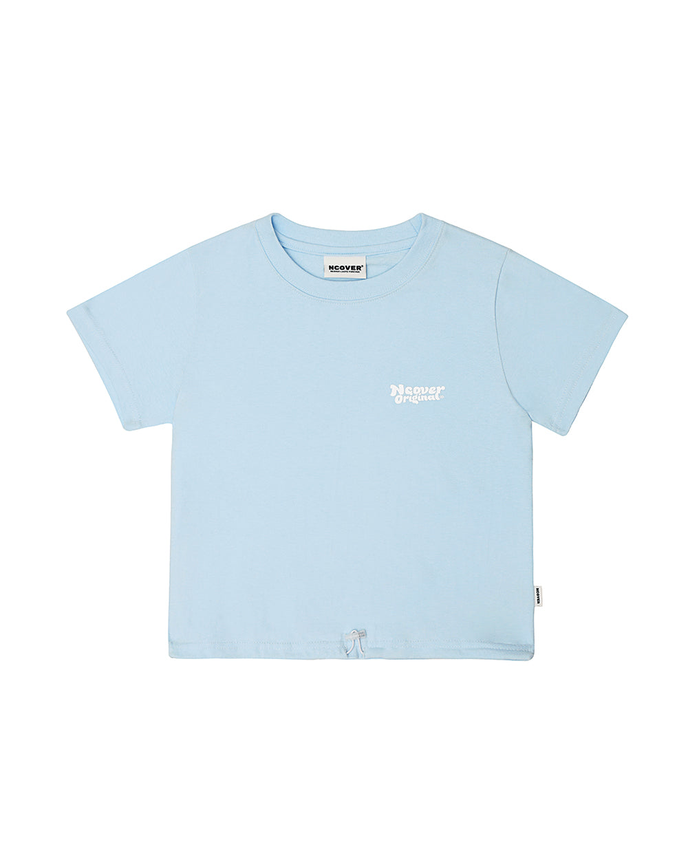 STRING CROP TEE-SKY BLUE