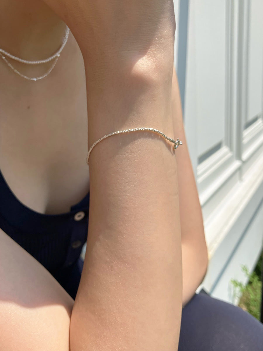 [92.5silver] cane bracelet