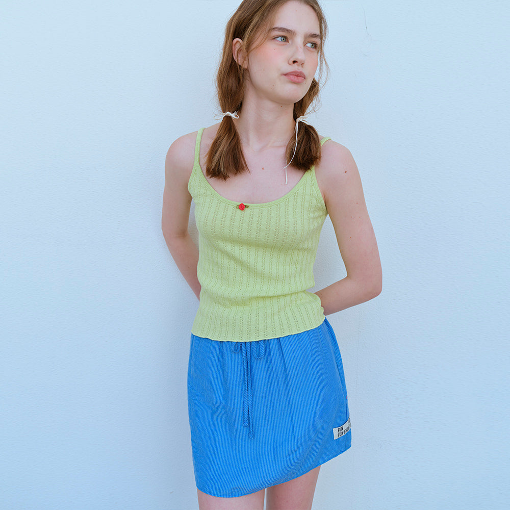  ROSE SLEEVELESS TEE, SUNNY LIME