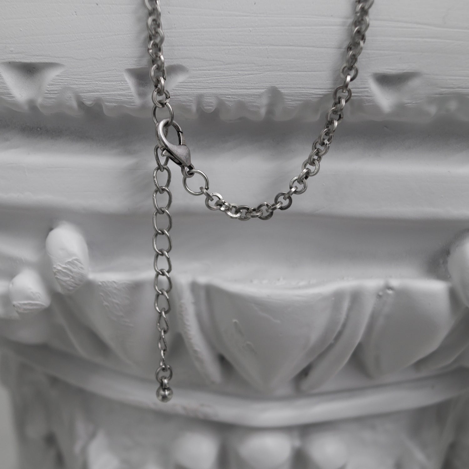 [BLESSEDBULLET]feather cross necklace_vintage silver