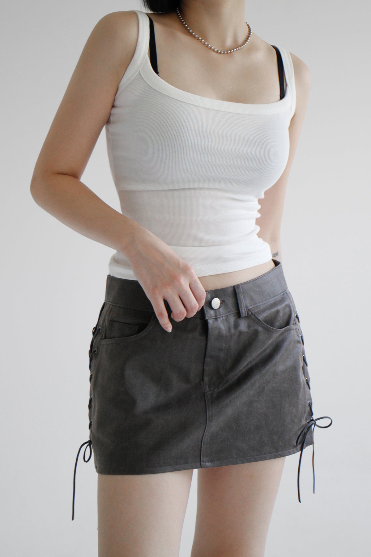 Corset Crack Skirt (2color)