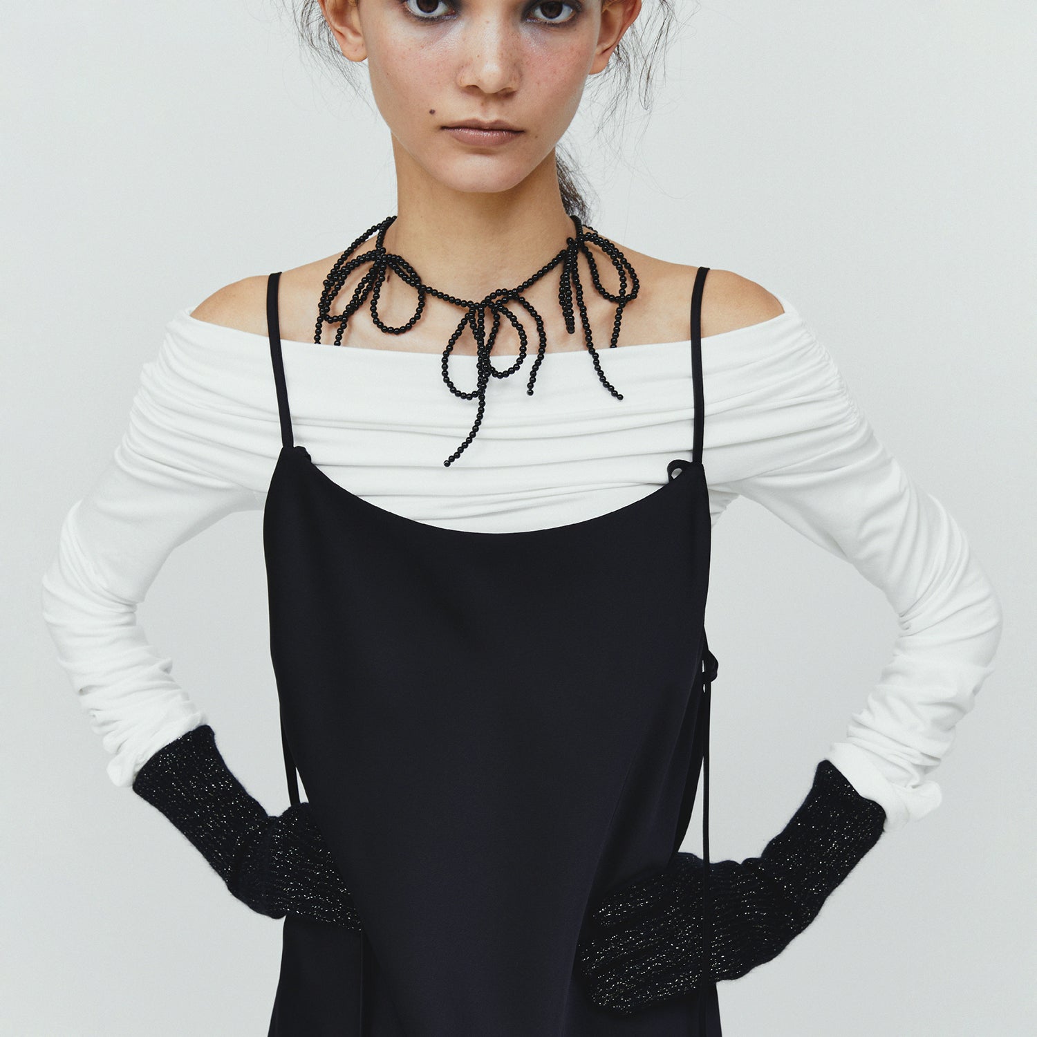 STRAP CAMISOLE DRESS (black)