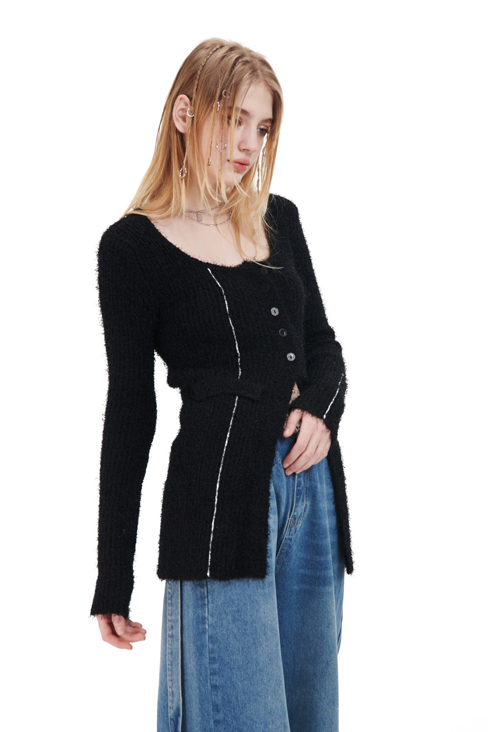 LINE KNIT CARDIGAN