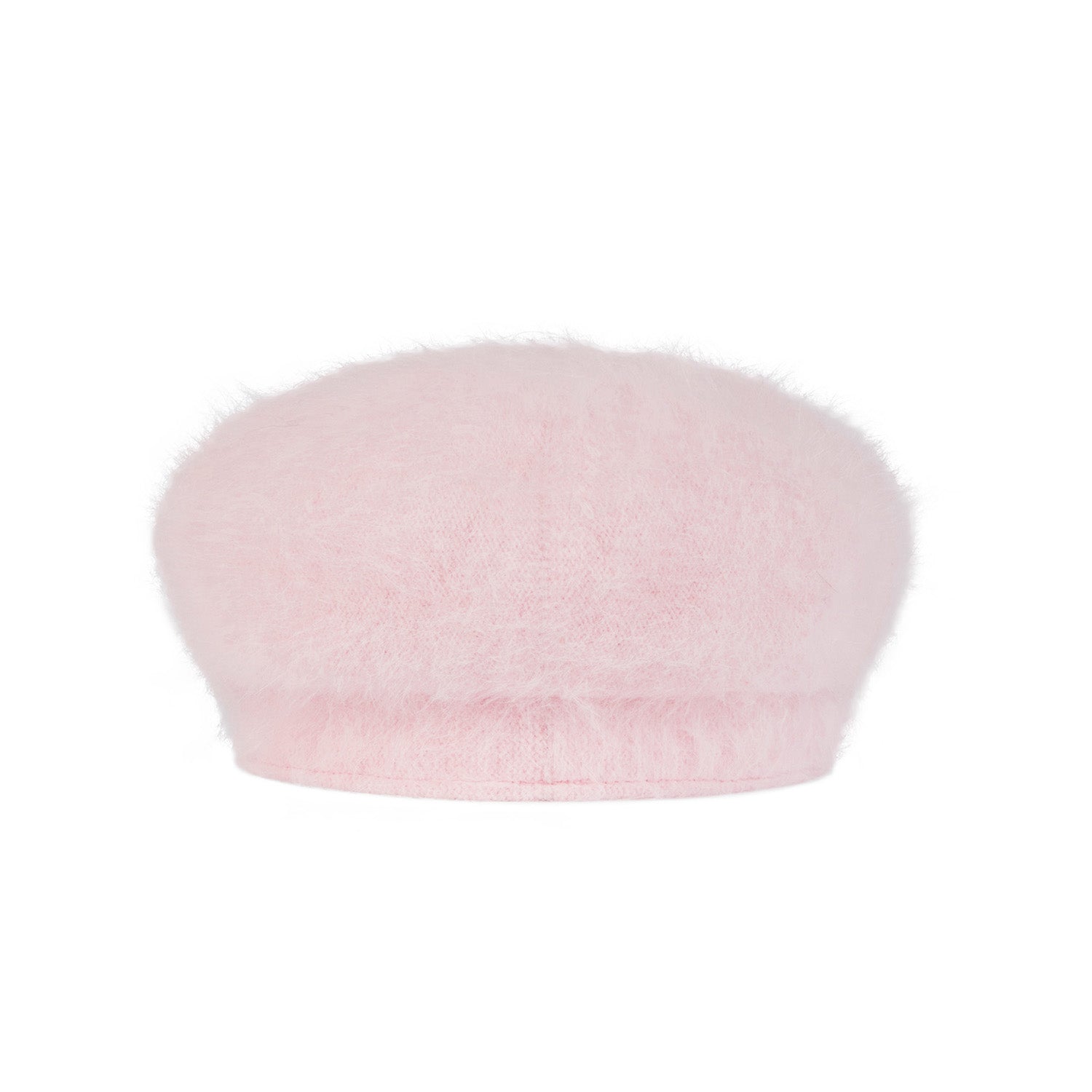 VA Square Stud Angora Beret / Pink