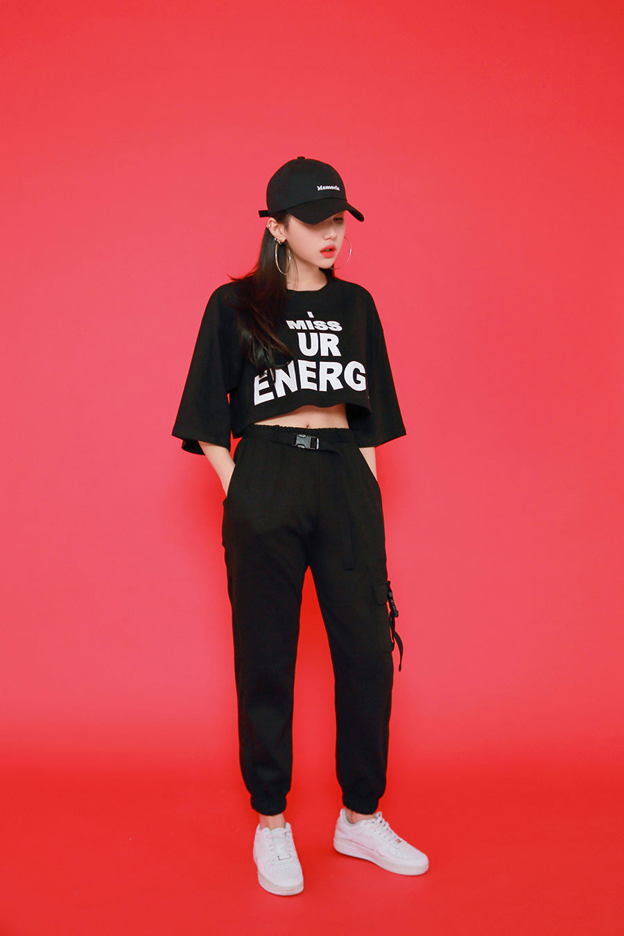 TOP(7806) Energy Short Sleeve Crop Tee