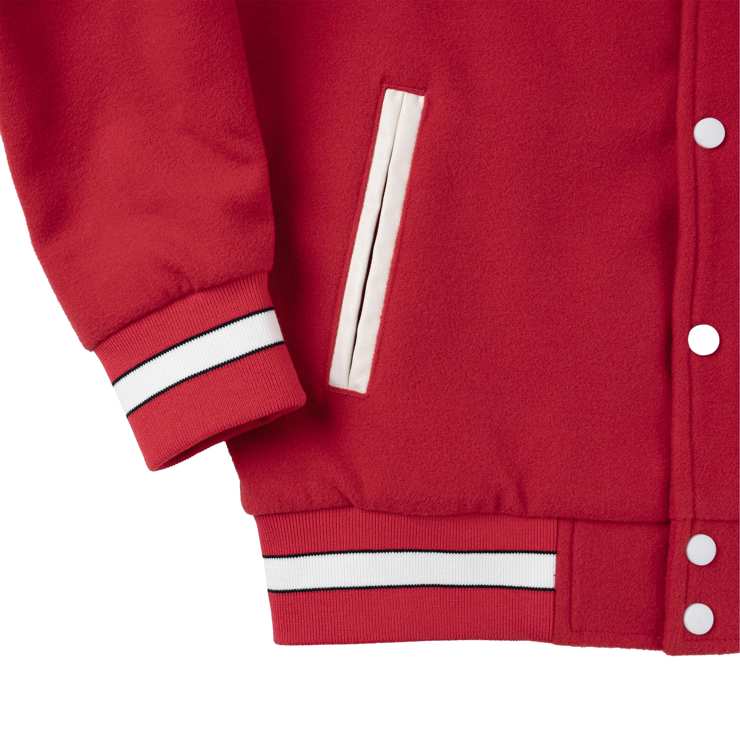 University Felt Varsity Jacket - Red