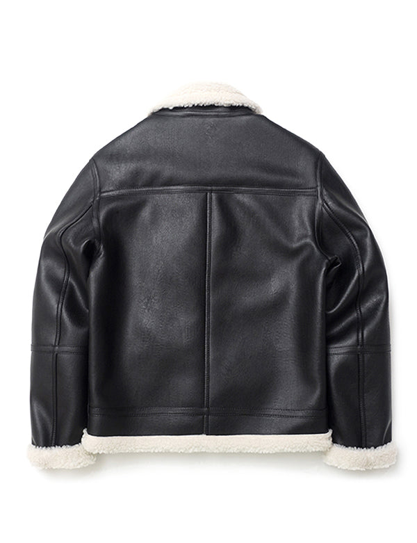 GB B-3 Mouton Jacket (Black/Beige)