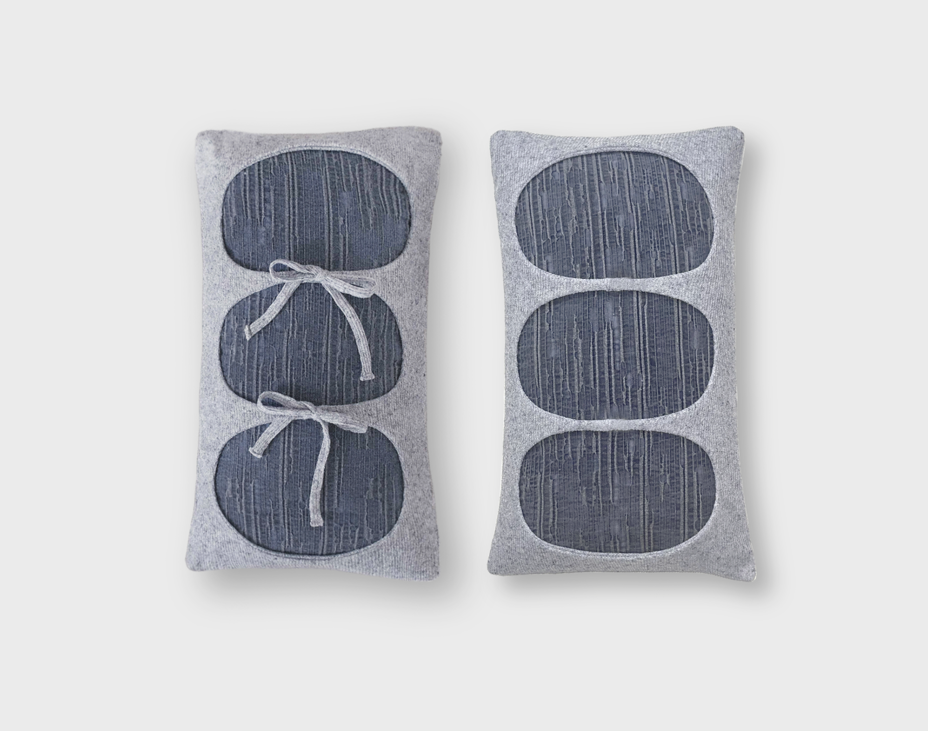 DENIM RIBBON CUSHION