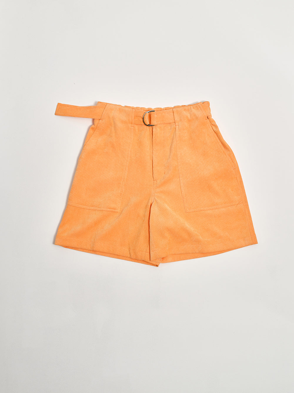 CORDUROY BELT SHORTS TANGERINE