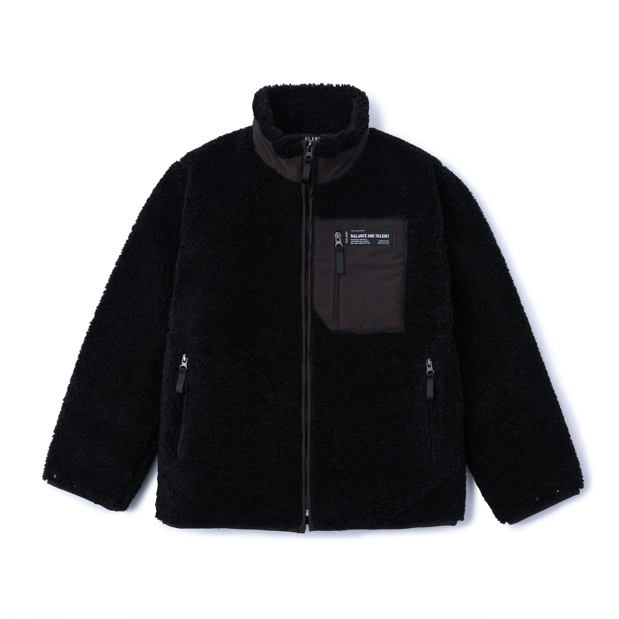 Our Story Fleece Zipup Jacket - Black