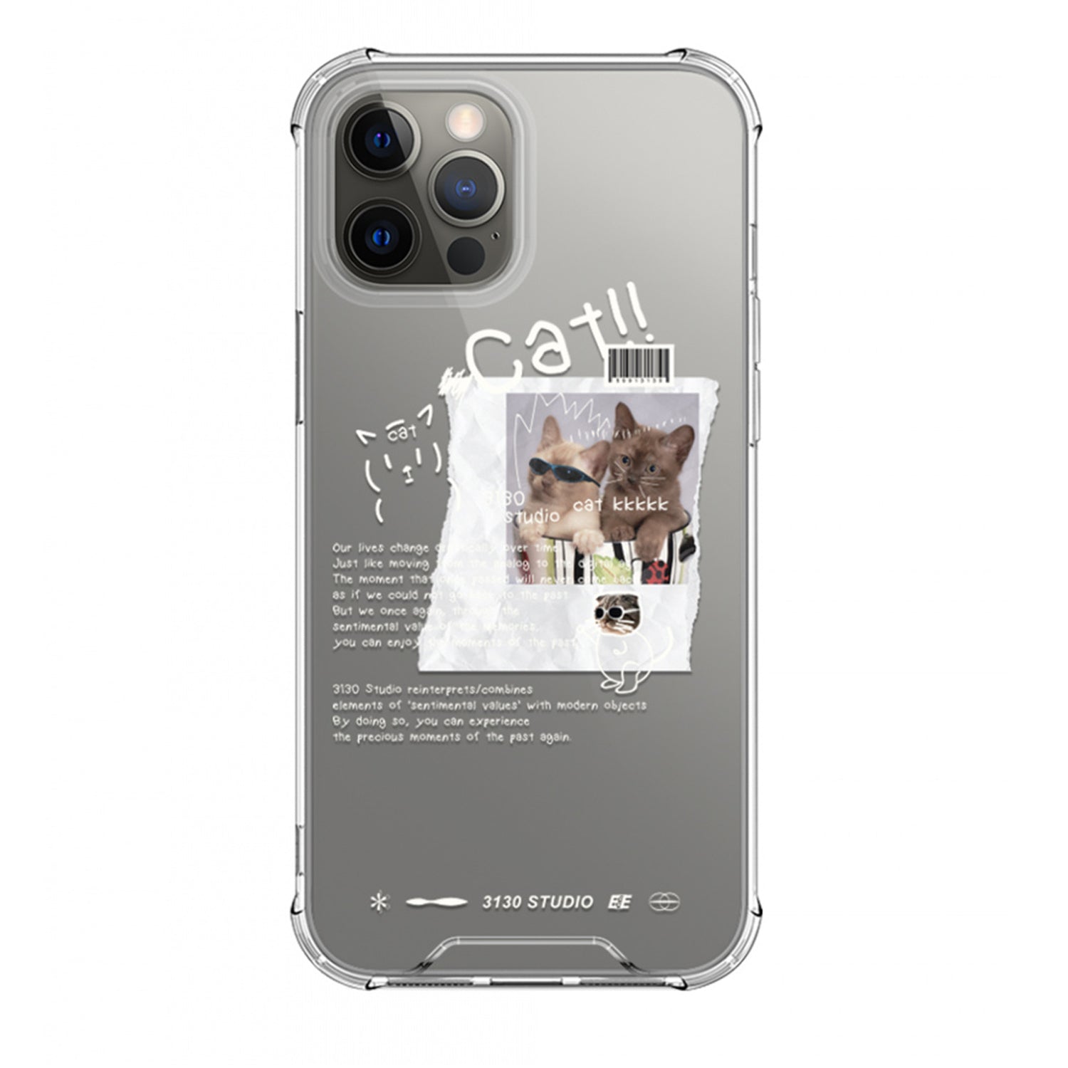 cat happy case_white