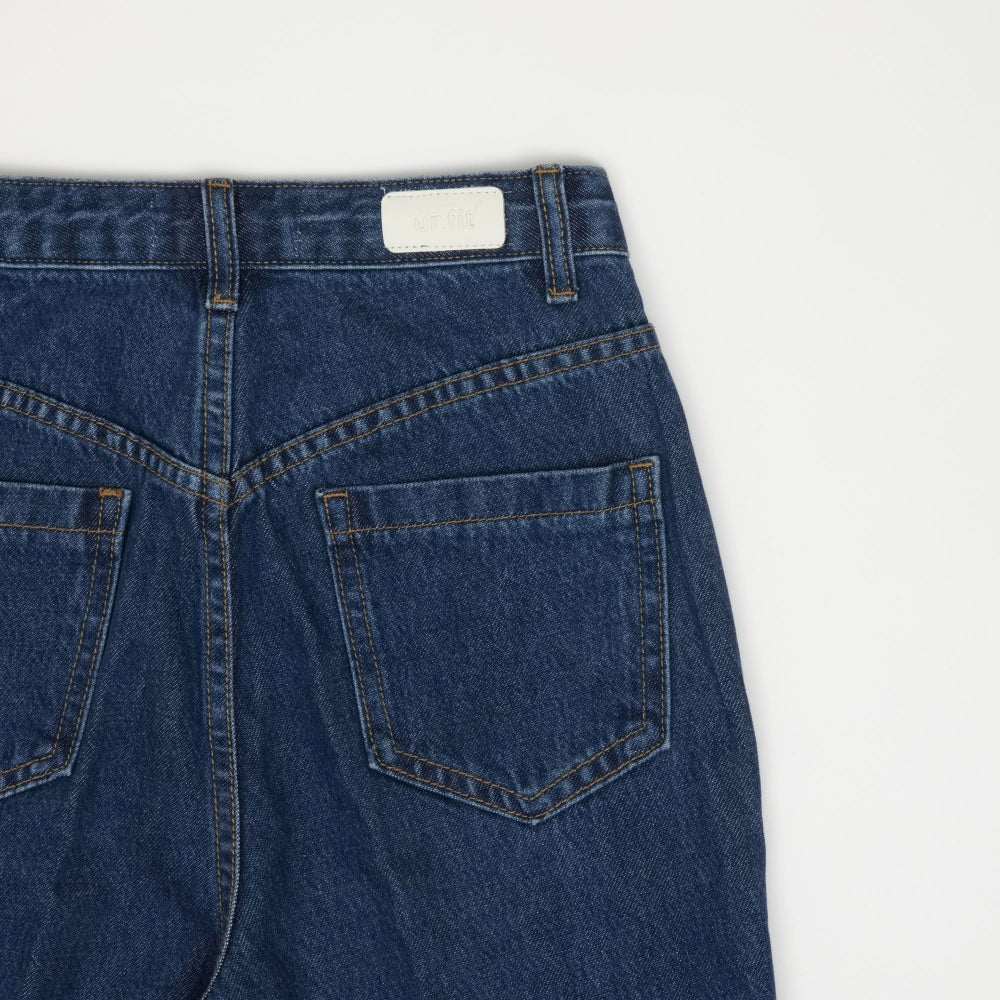 BOOT CUT ROLLED UP NON-SPAN DENIM [6639]