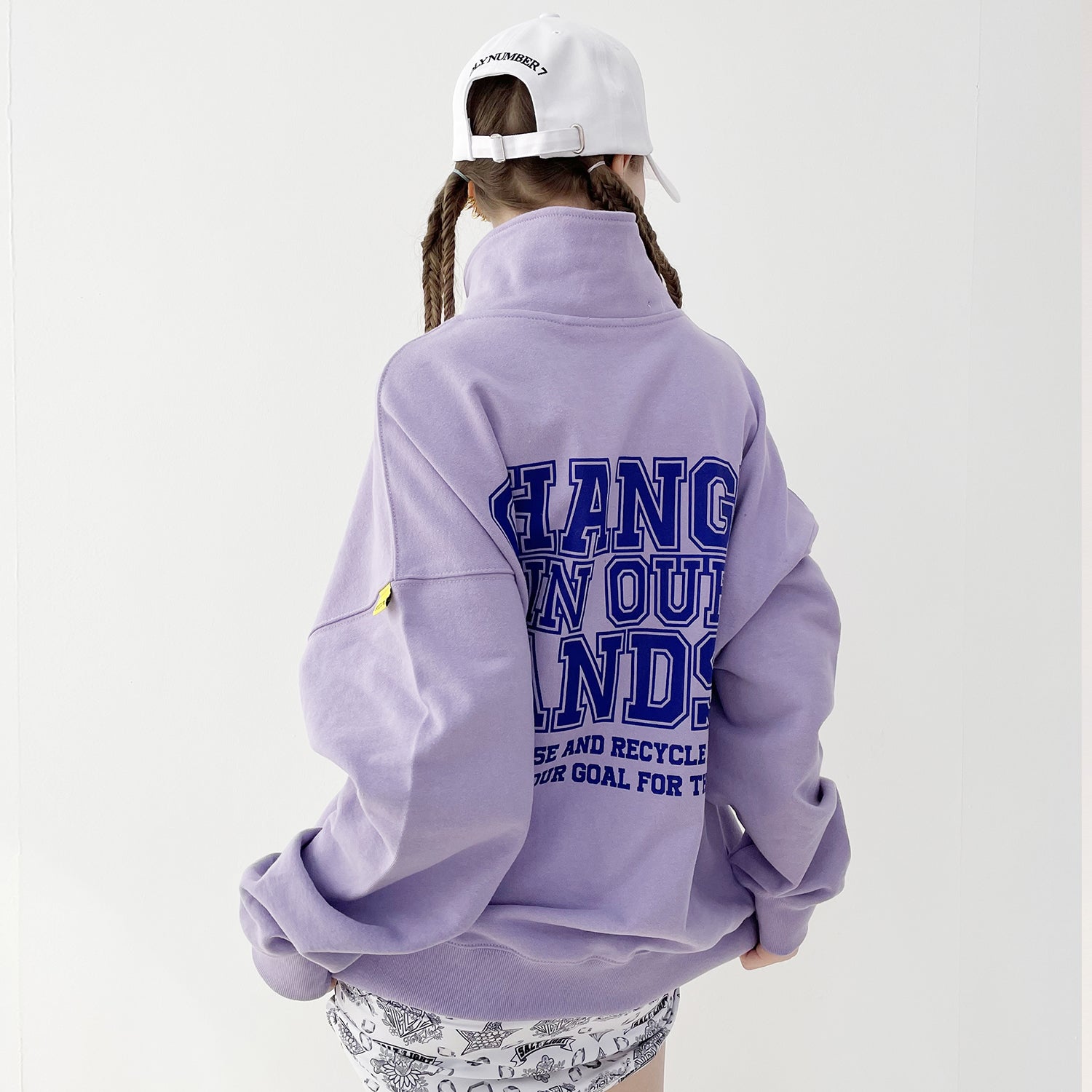 SALT & LIGHT NECK ZIPPER SWEATSHIRT_PURPLE