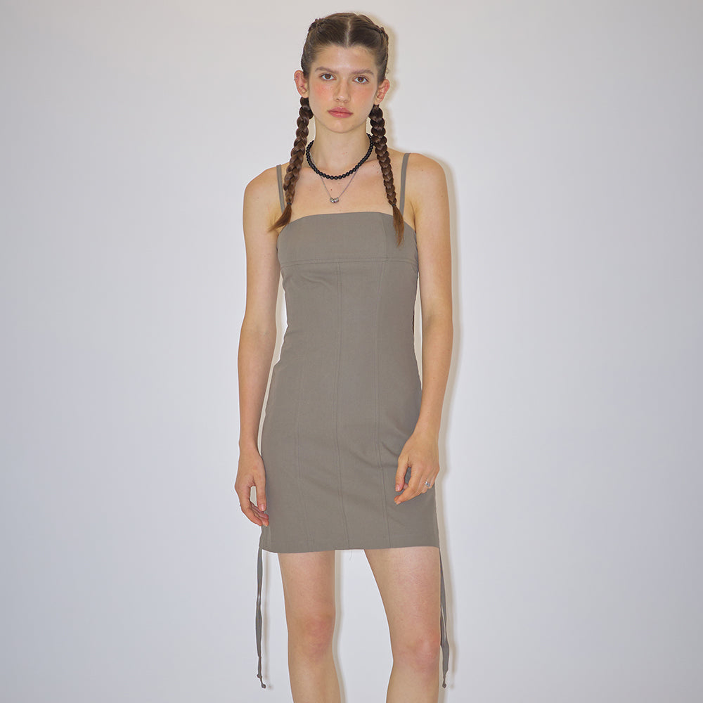 Strap cotton mini dress