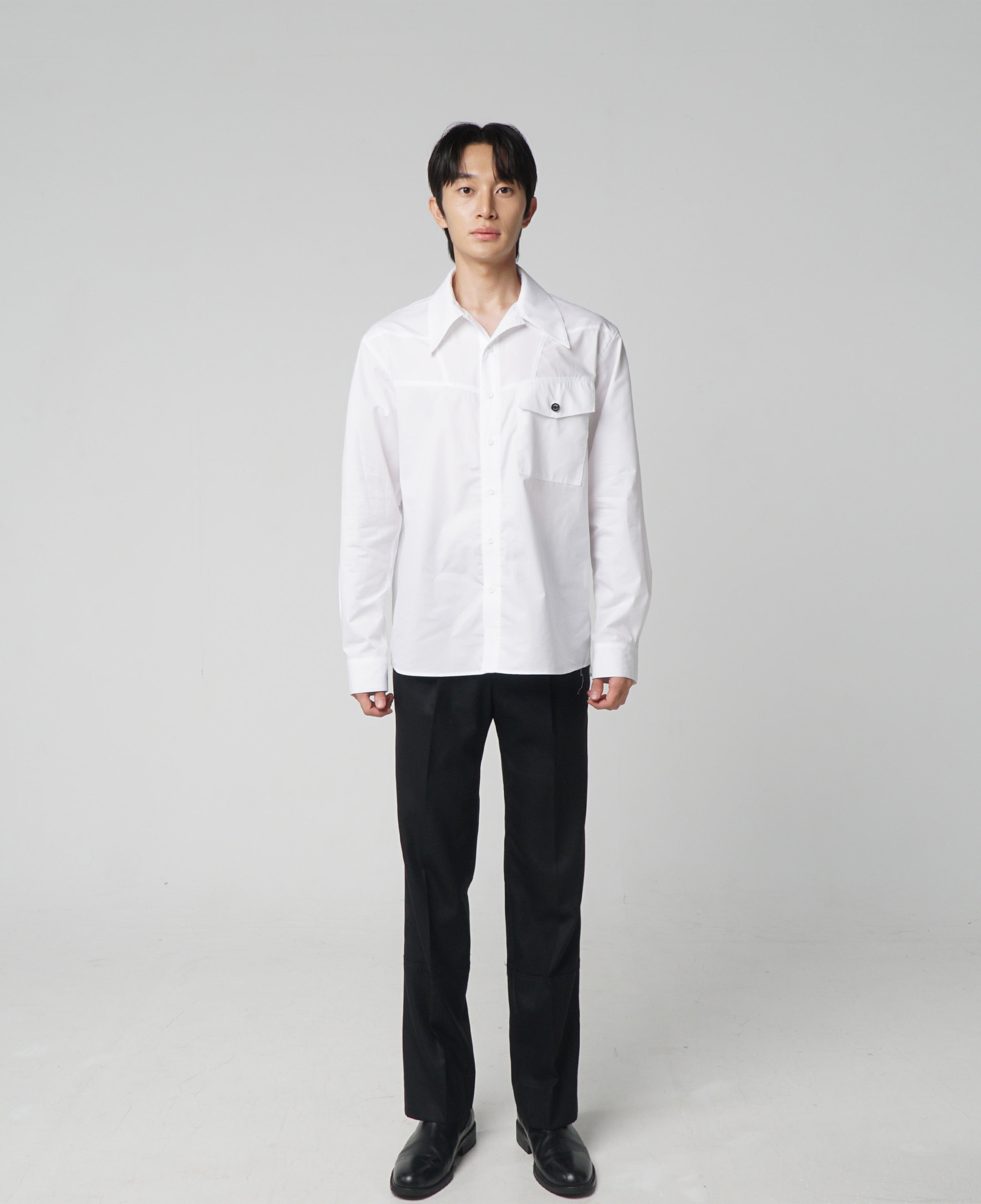 K.A.F PANEL SHIRT IN COTTON WH