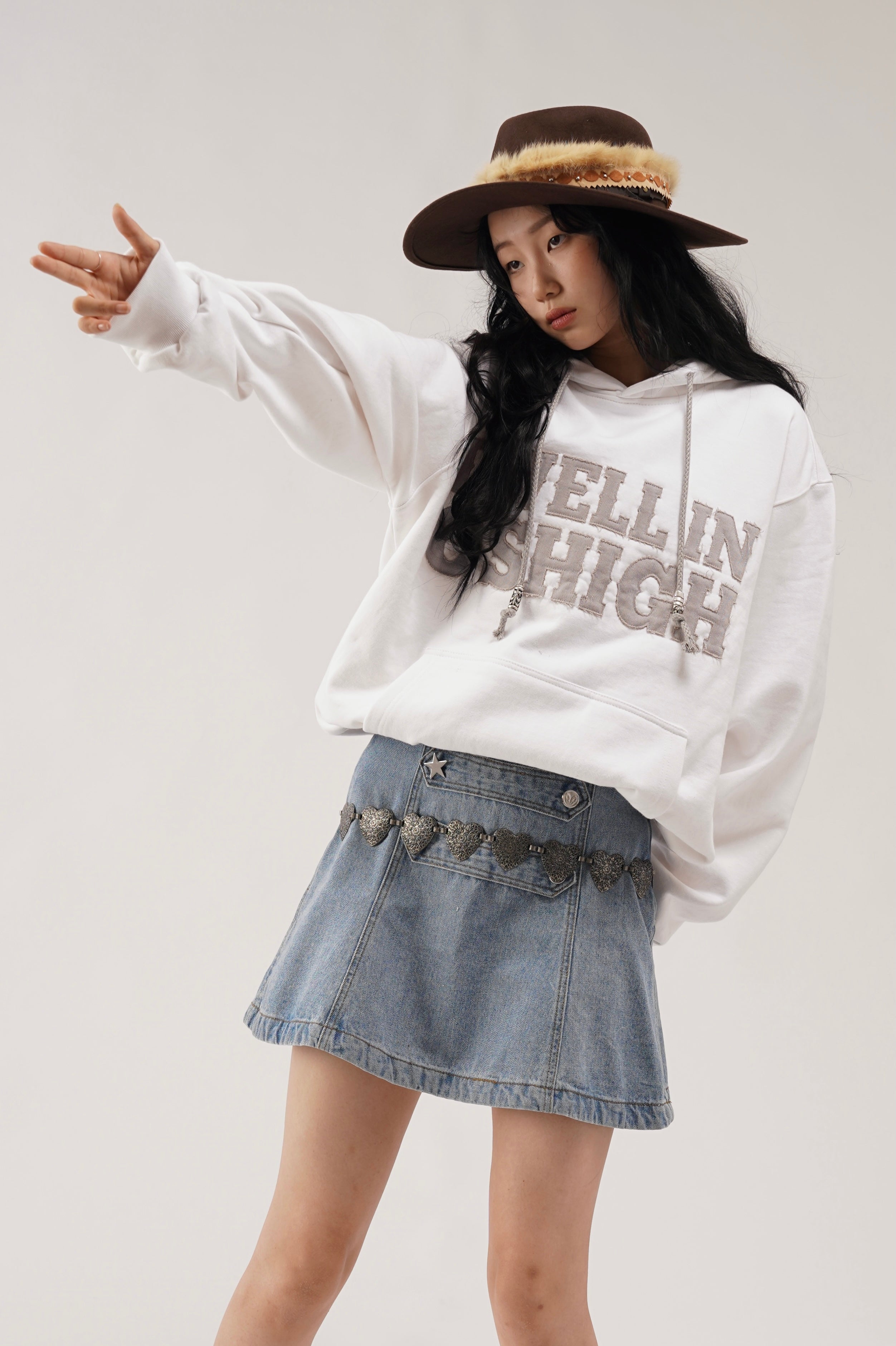 Love Fringe Hoodie (White)