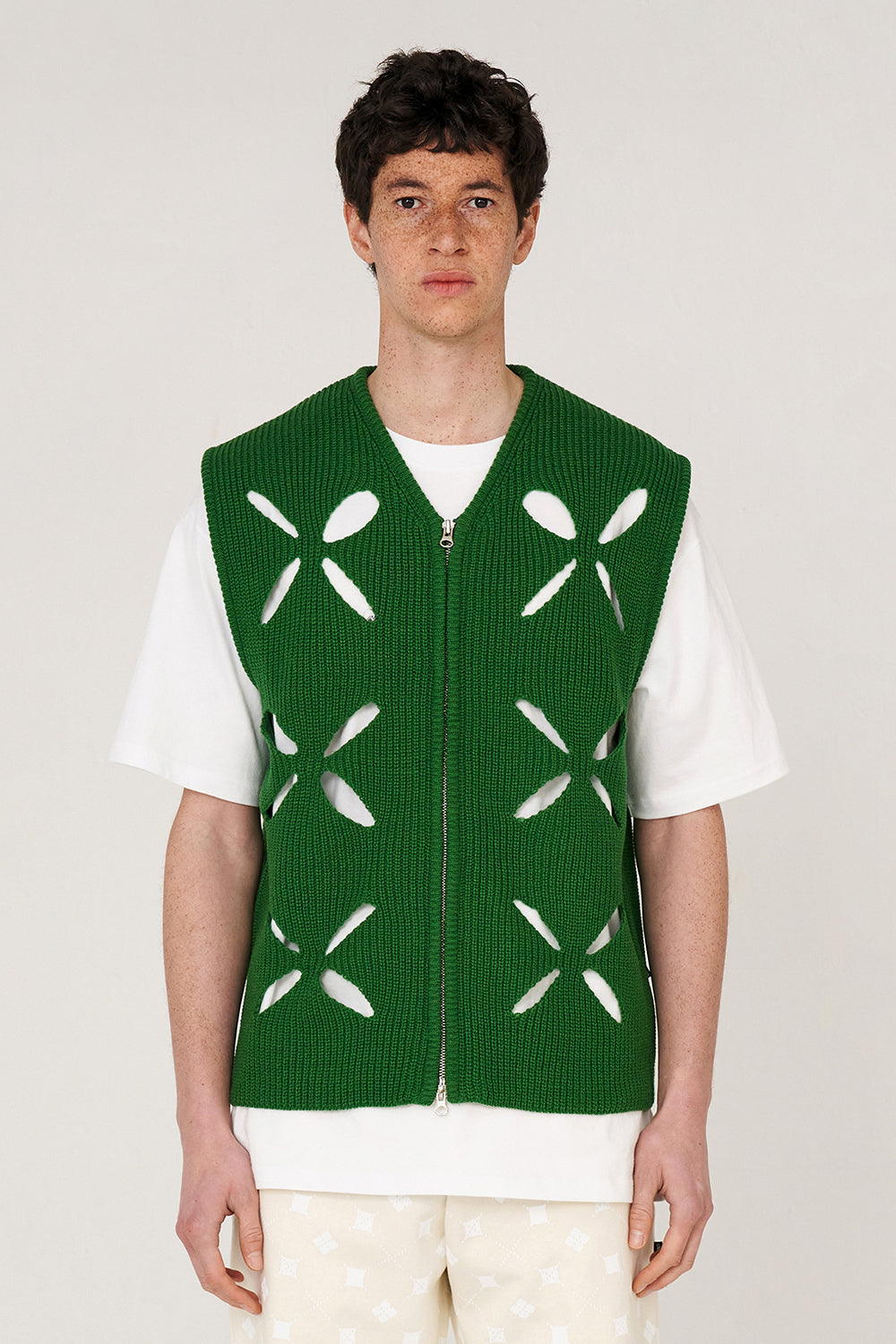 CLOVER ZIP KNIT VEST