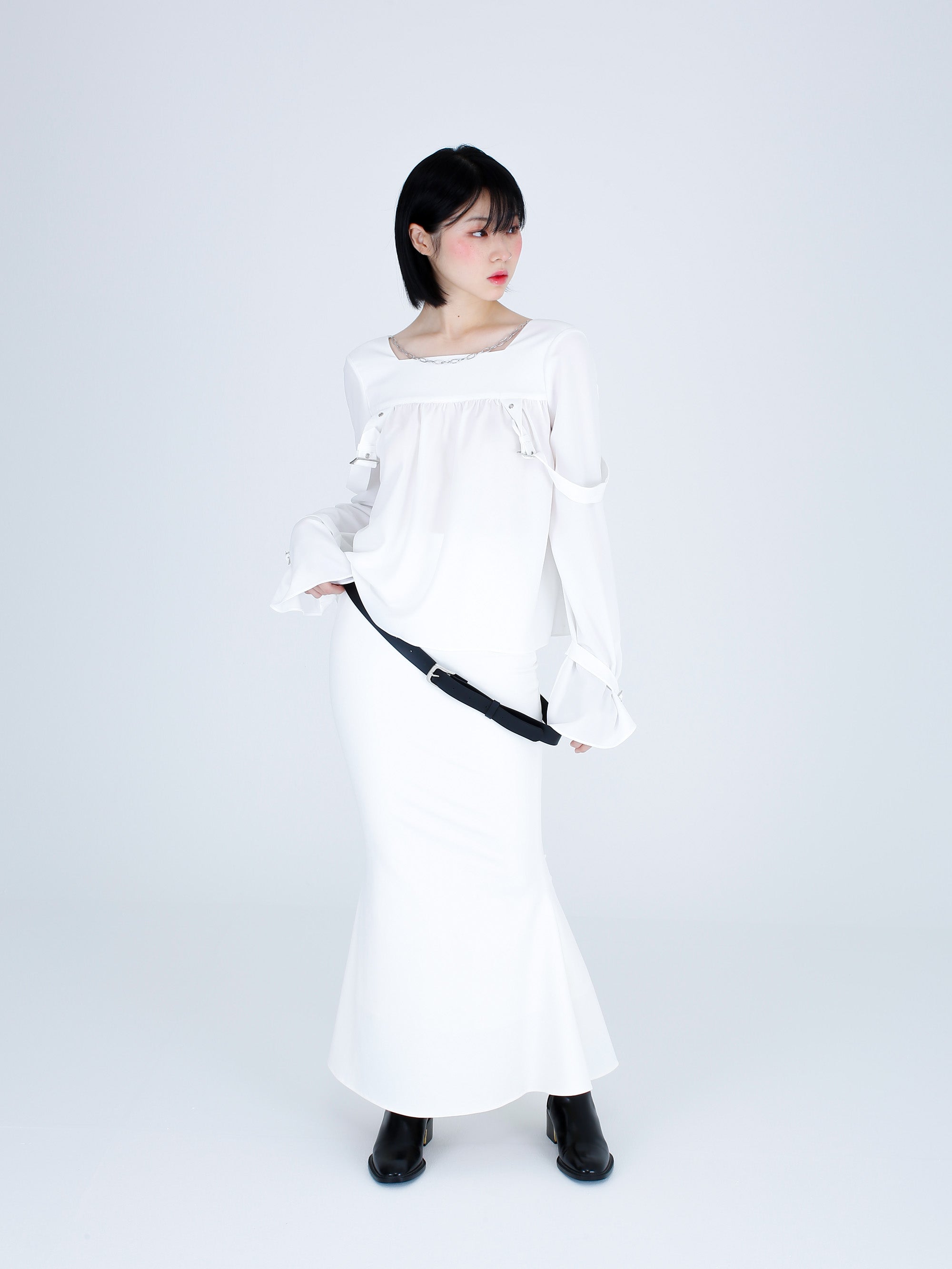 ストラップブラウス / Strap Blouse (Cream)