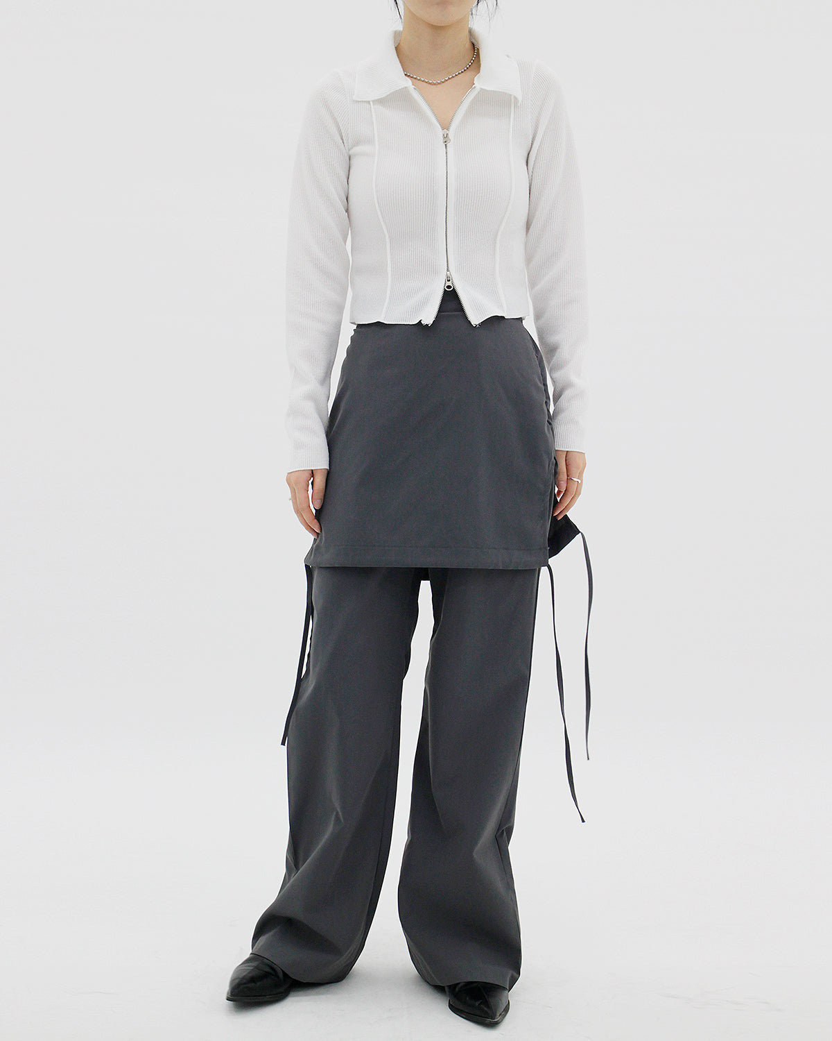 Charcoal Skirt Pants