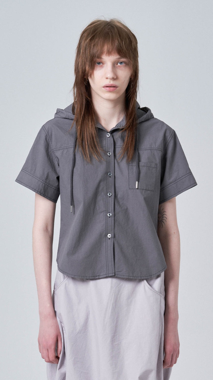 Hooded shirt_charcoal