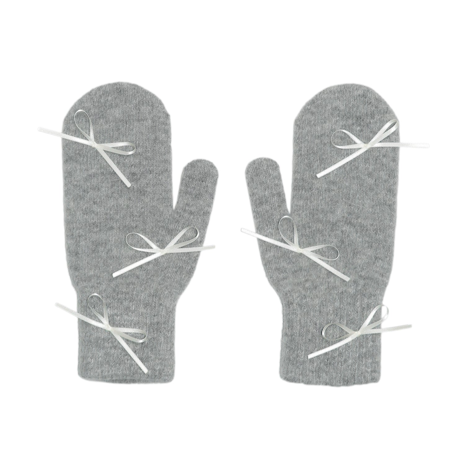 ribbon angora mitten (gray)