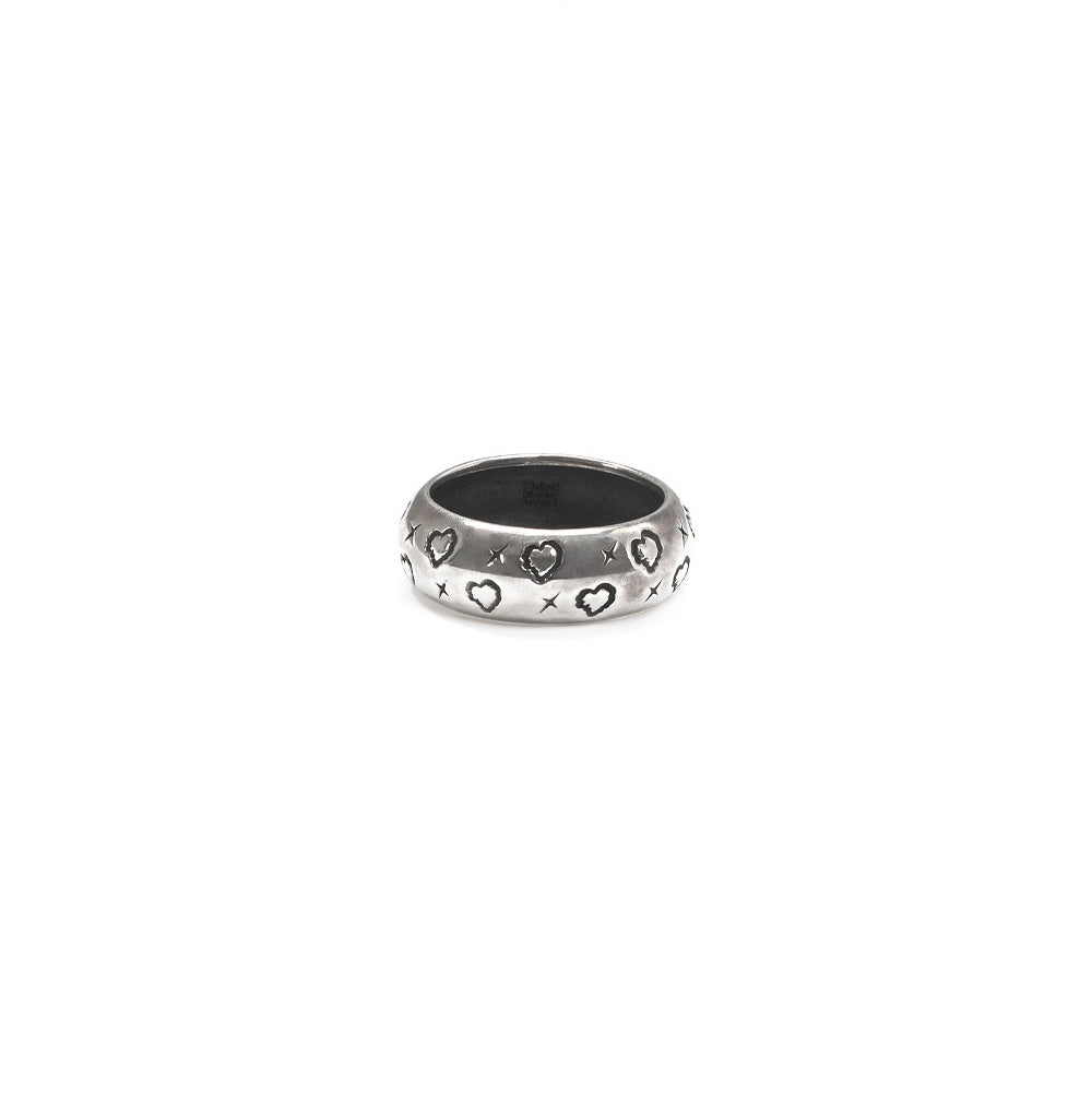  Heart Symbol Ring (Antique Silver, Gloss) [SIZE.1]