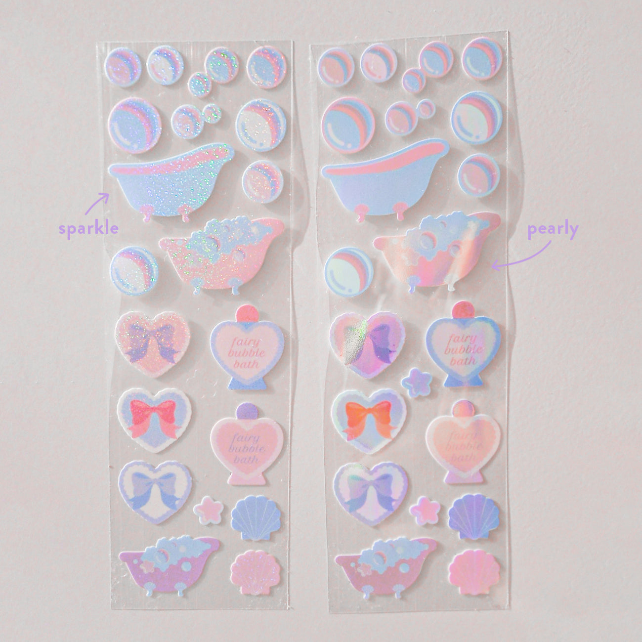 Bubble Bath seal sticker (2 set)