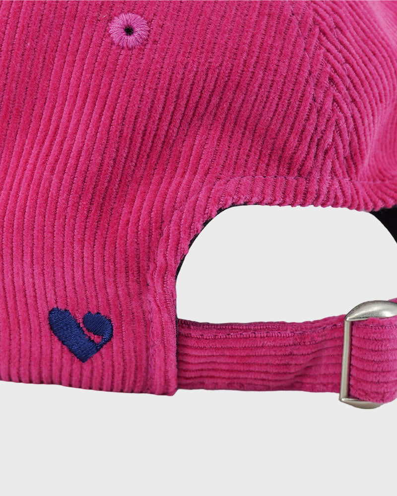 Corduroy logo ball cap (Hot pink)