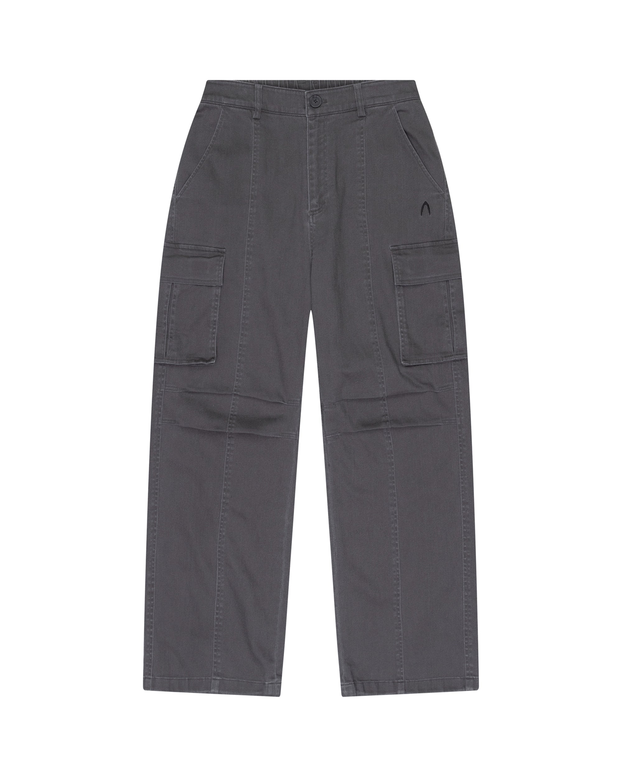 Washed Semi Wide Cargo Pants (Gray)
