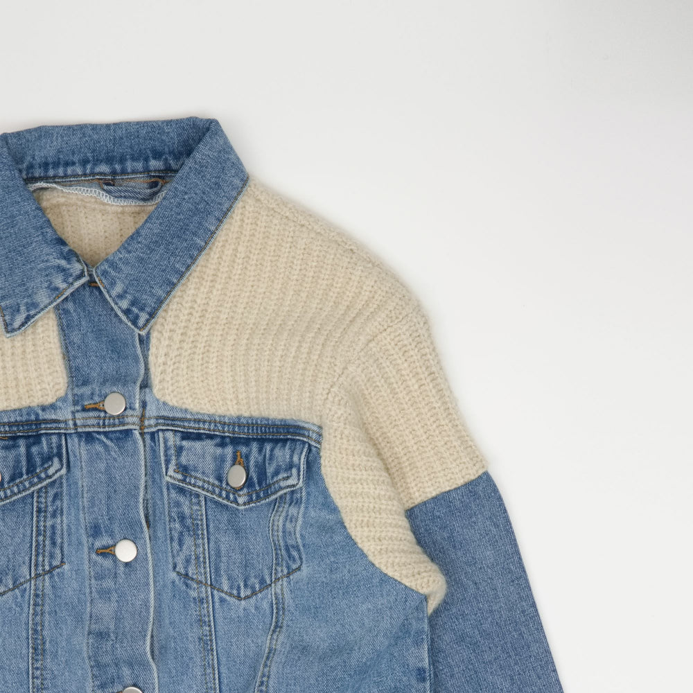 KNIT DENIM JACKET [6673]