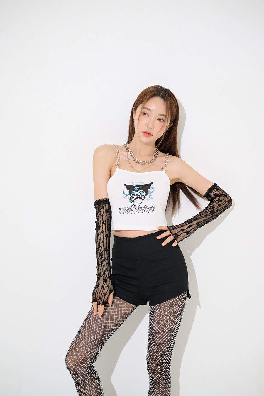 TOP(9303) Devil Chain Crop Top