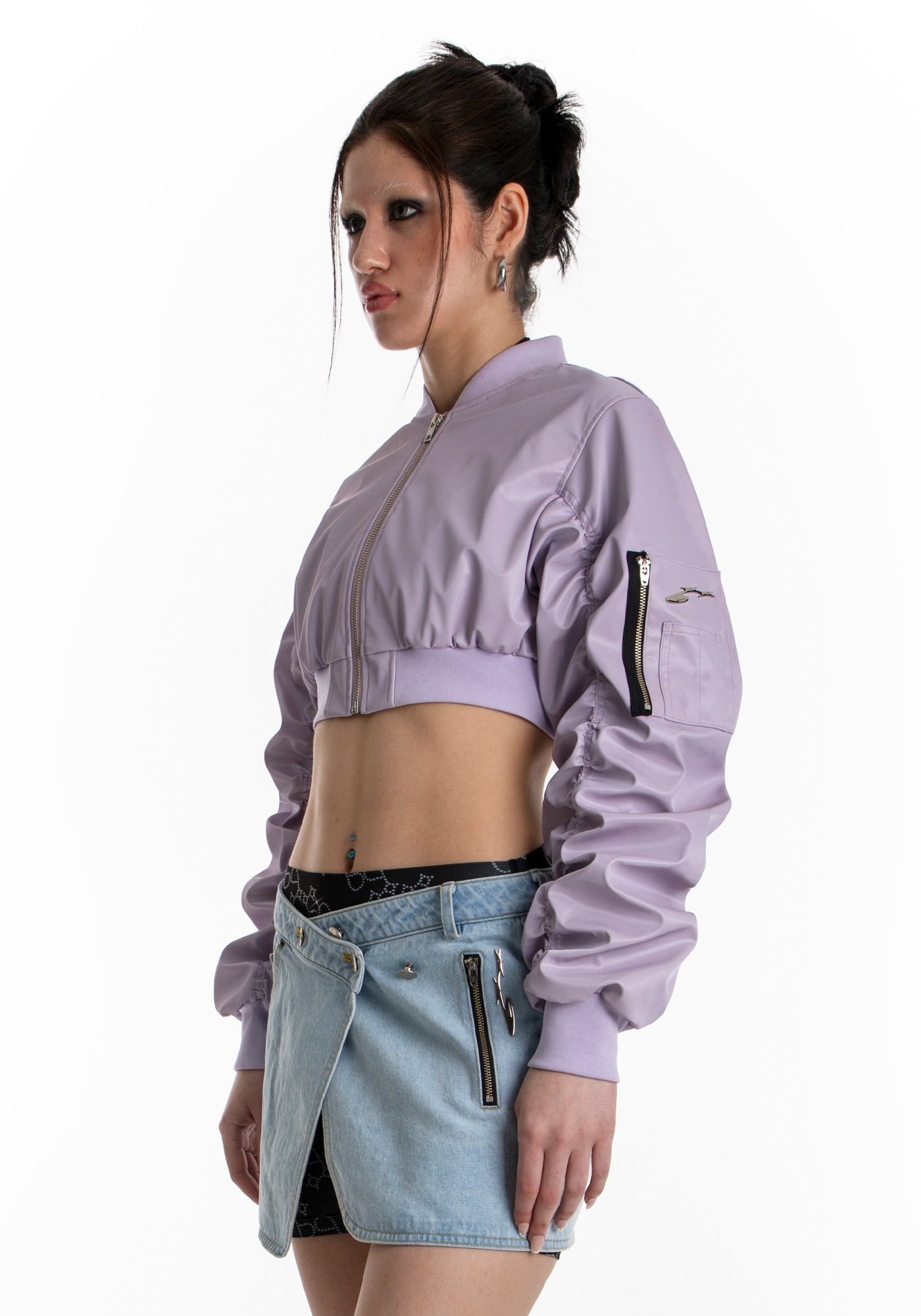 CROP BOMBER JACKET