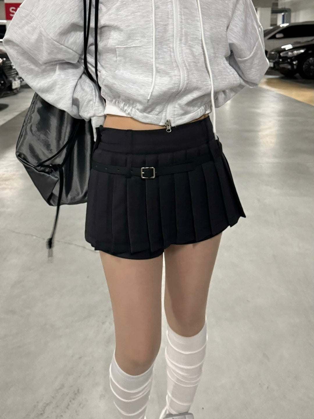 tennis belted skirt