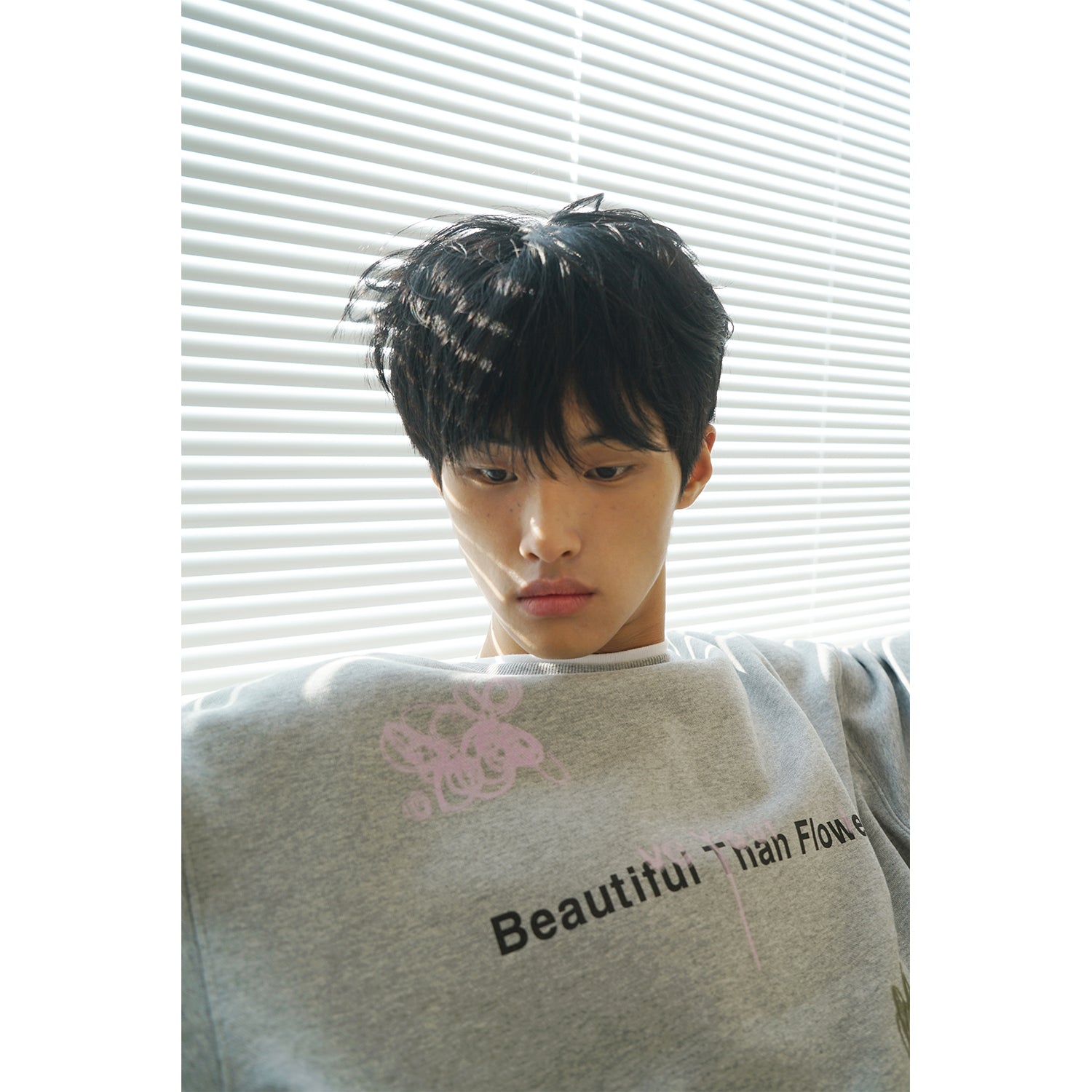 Beautiful Than Flowers Sweatshirts / Grey