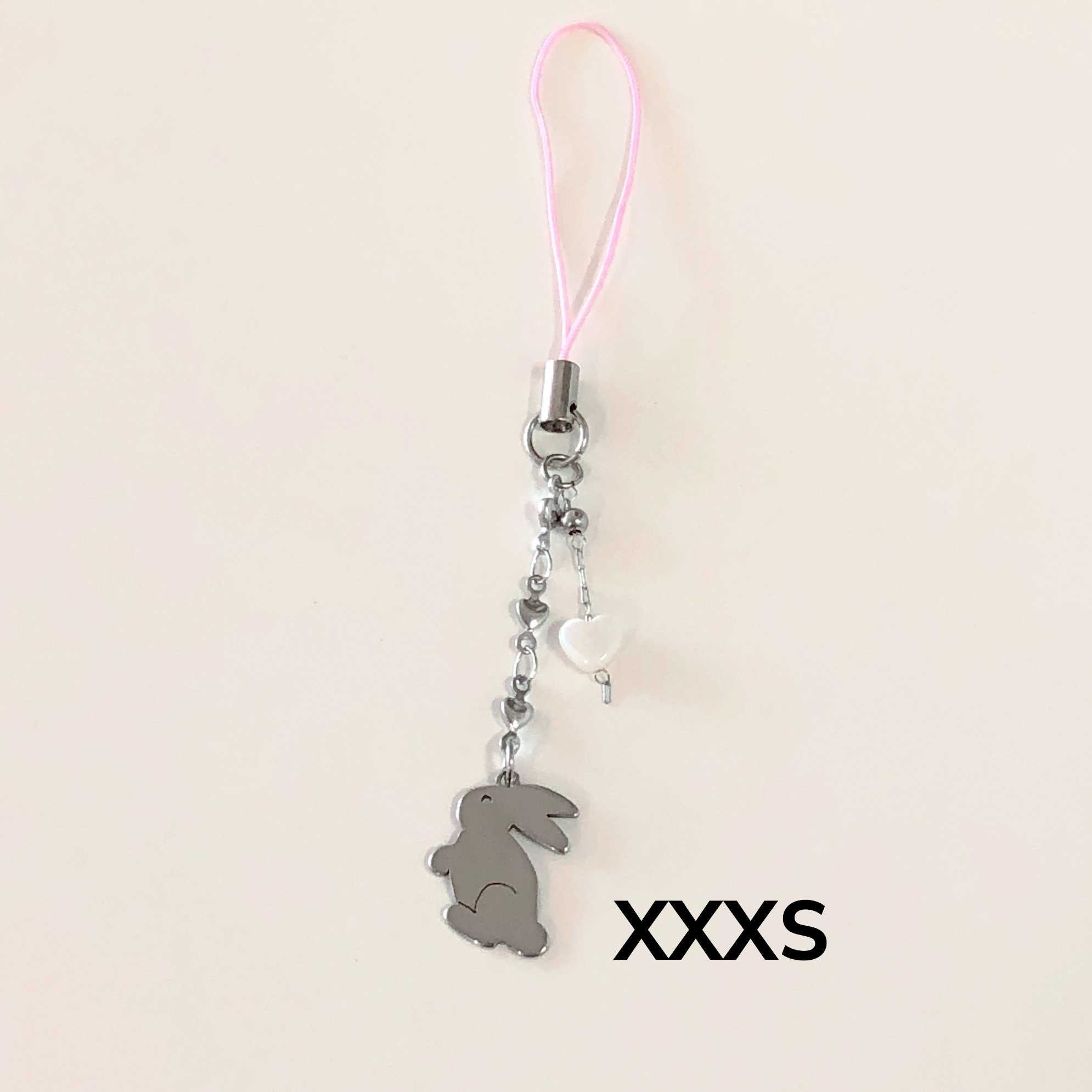 bunny mini strap ( with charm )