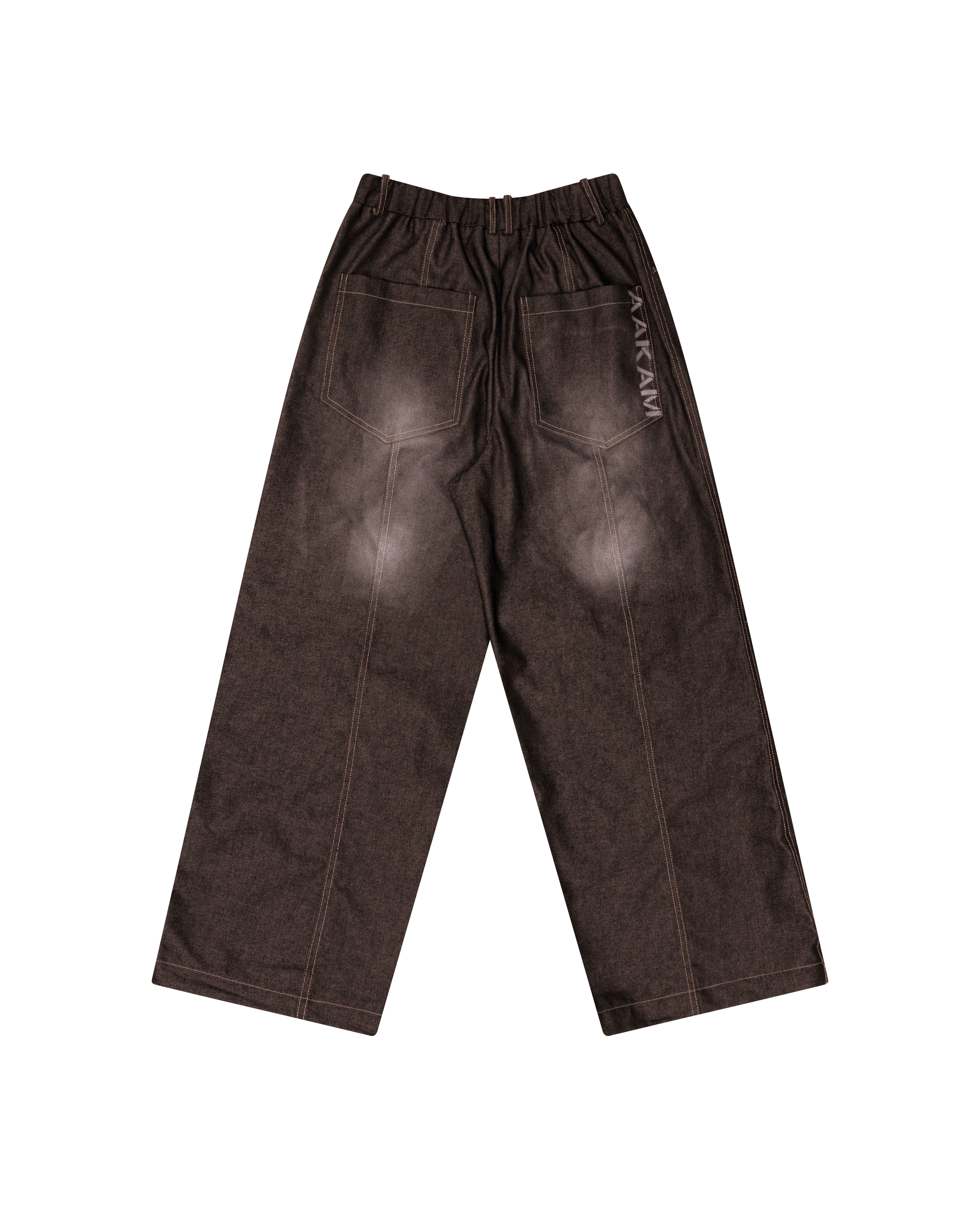 Sprayed Denim Pants (Brown)