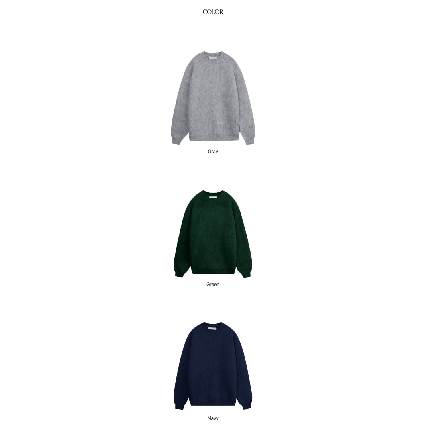 MOHAIR HEAVY OVERFIT ROUND KNIT