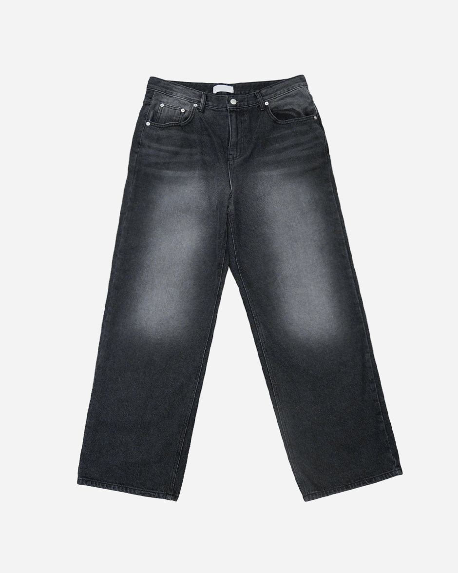 Brush black denim pants