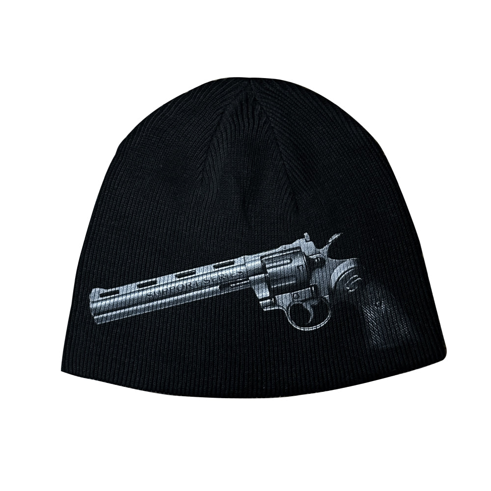 Support Serires GunMen Beanie Black ビニー ニット帽