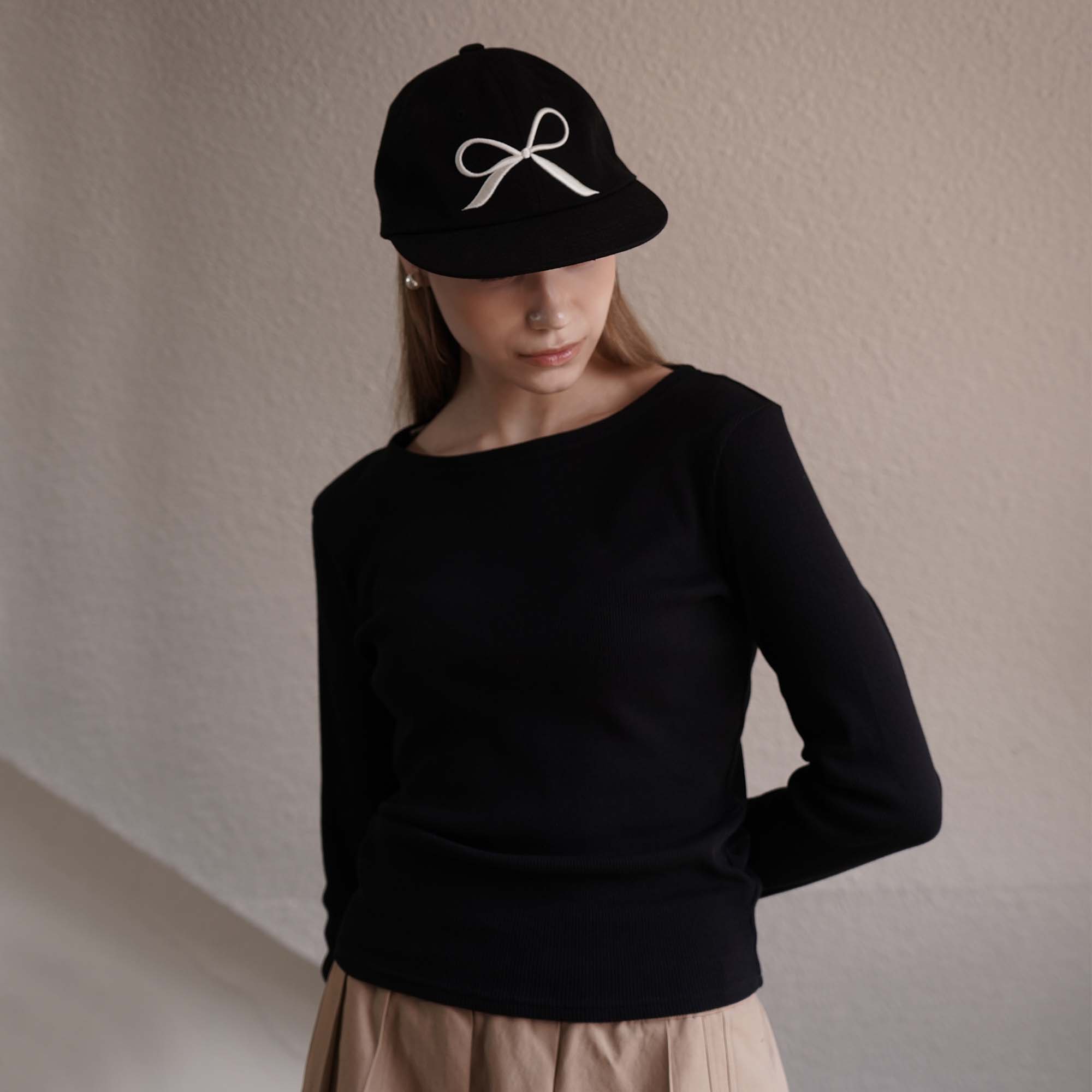 Black Ribbon Cap