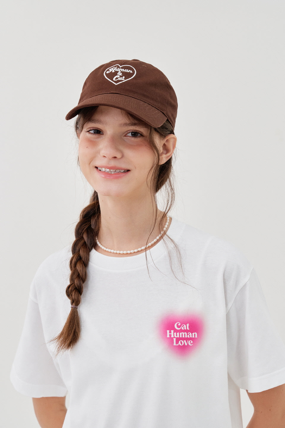 HEART BALL CAP_BROWN