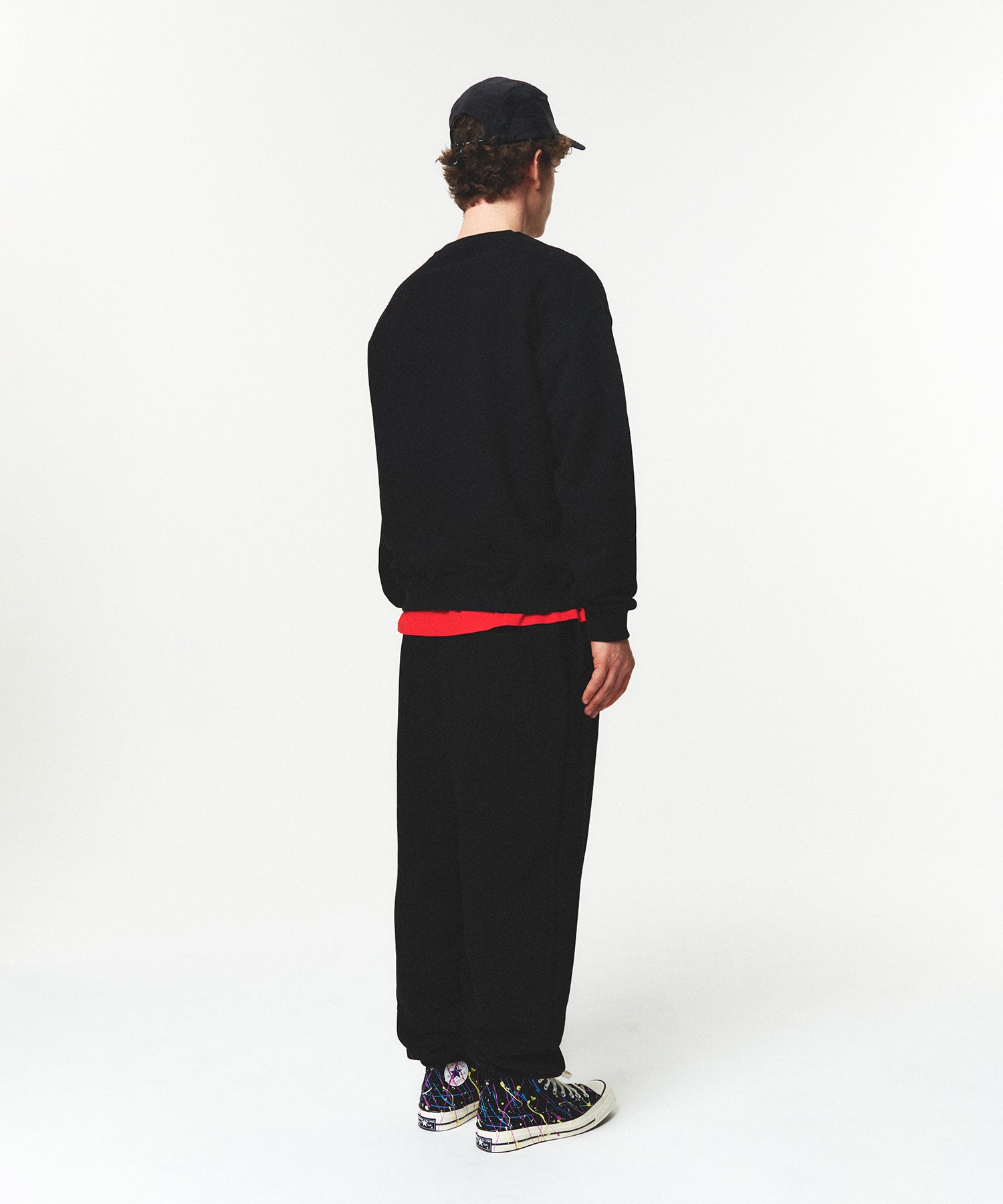 CHUCK スモールアーチロゴジョガーパンツ / CHUCK SMALL ARCH LOGO JOGGER PANTS (BLACK)