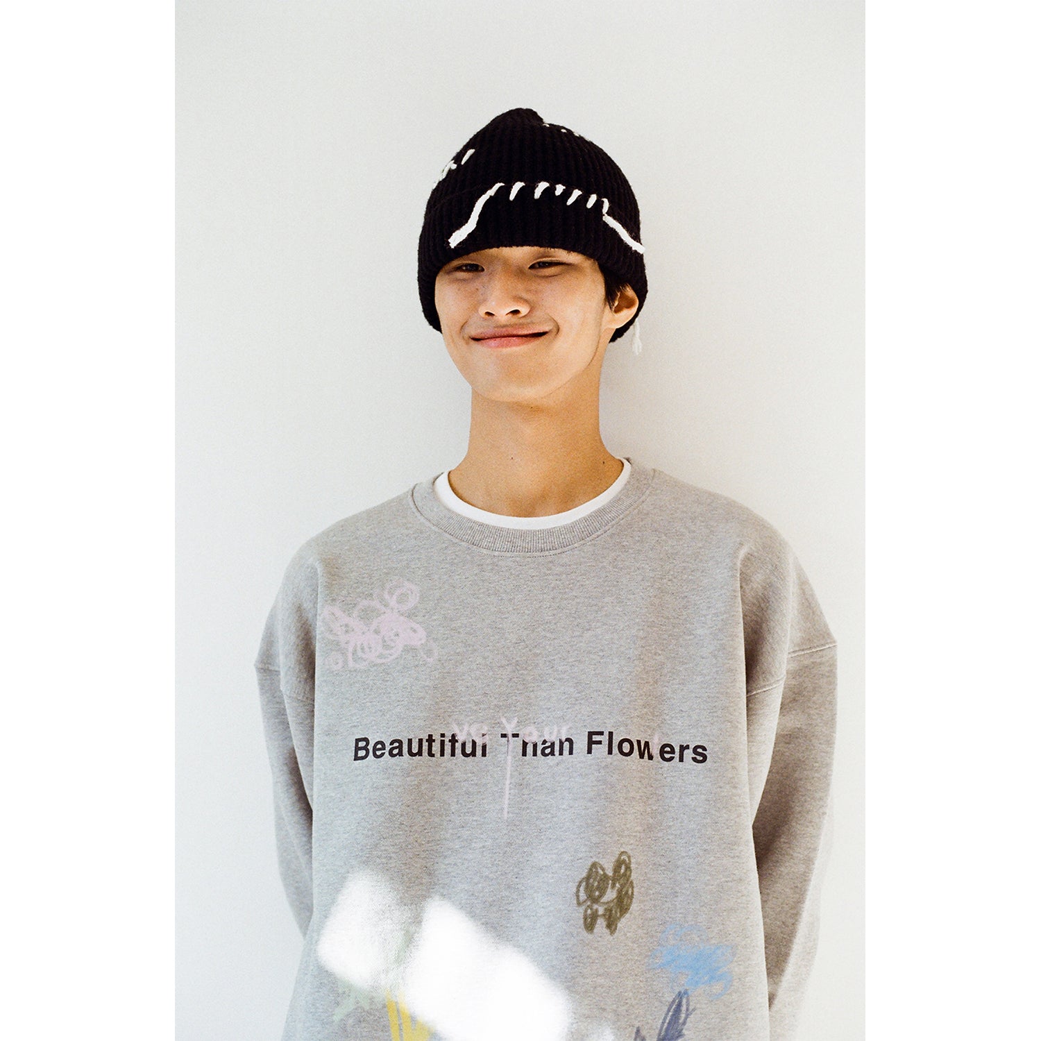 Beautiful Than Flowers Sweatshirts / Grey