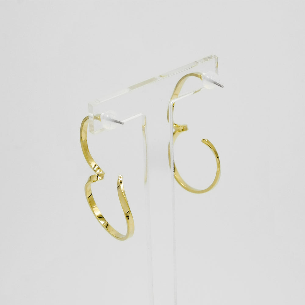 TWIST METAL DROP EARRINGS