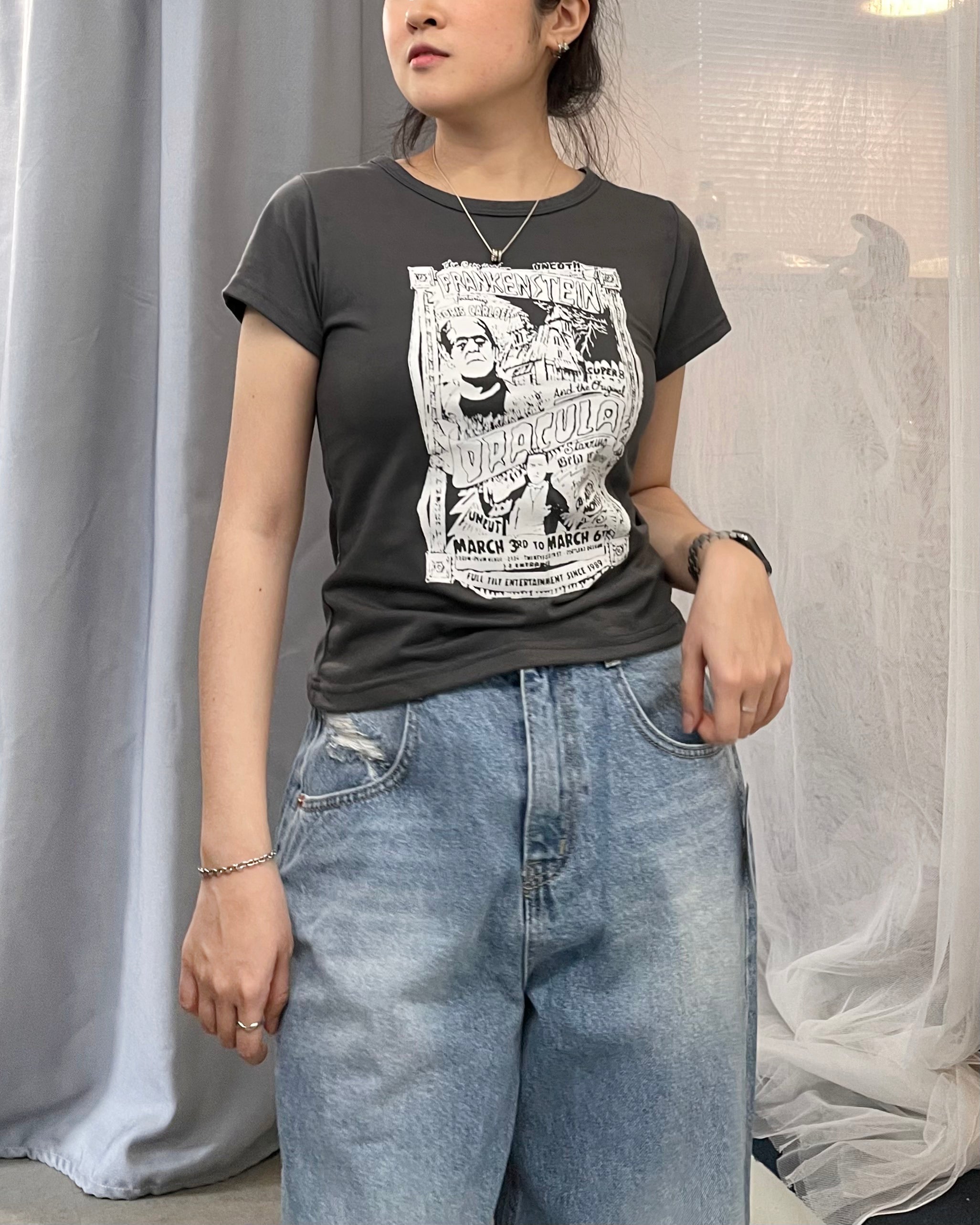 VINTAGE RETRO CROPPED T-SHIRT