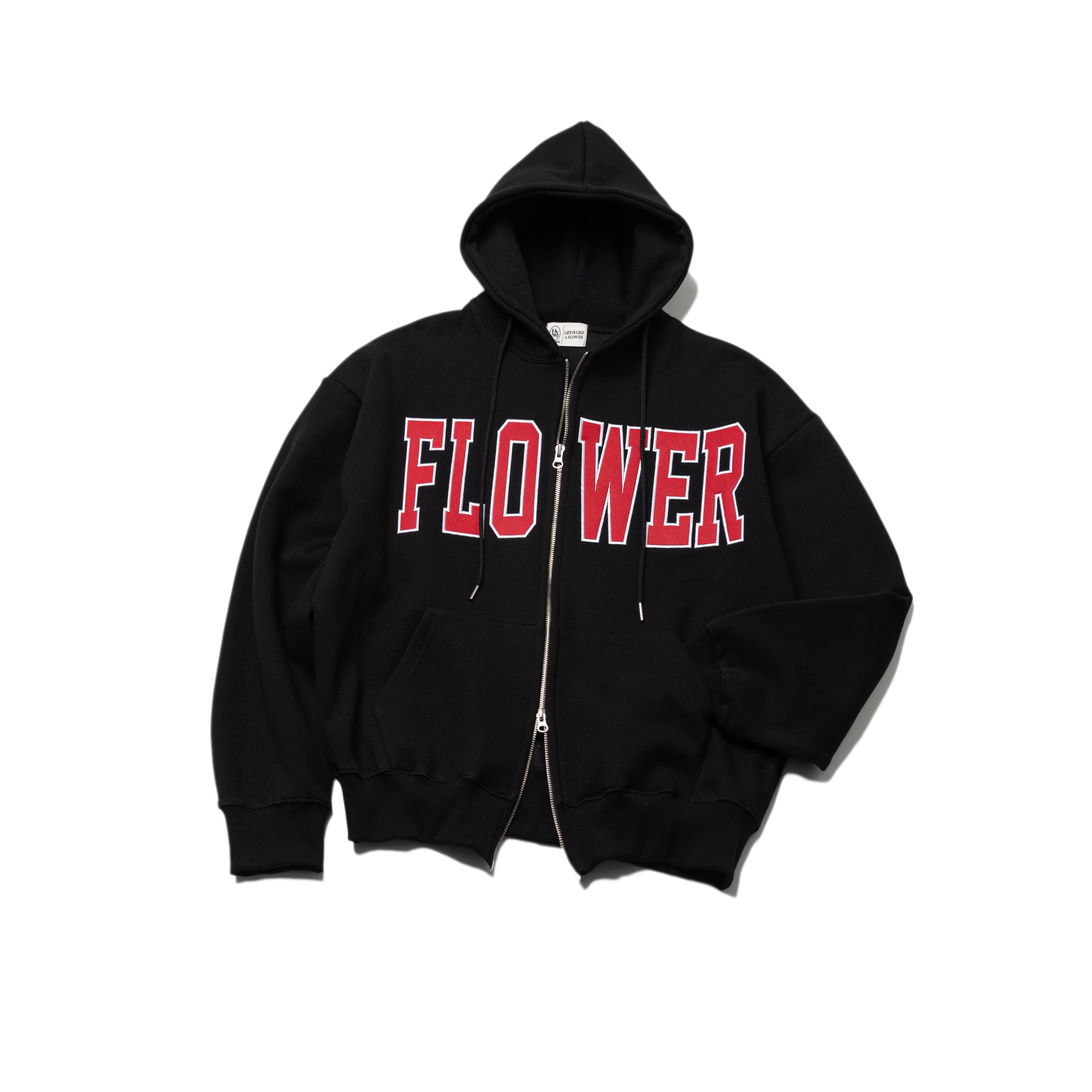 FLOWER ZIP UP HOOD(BLACK)