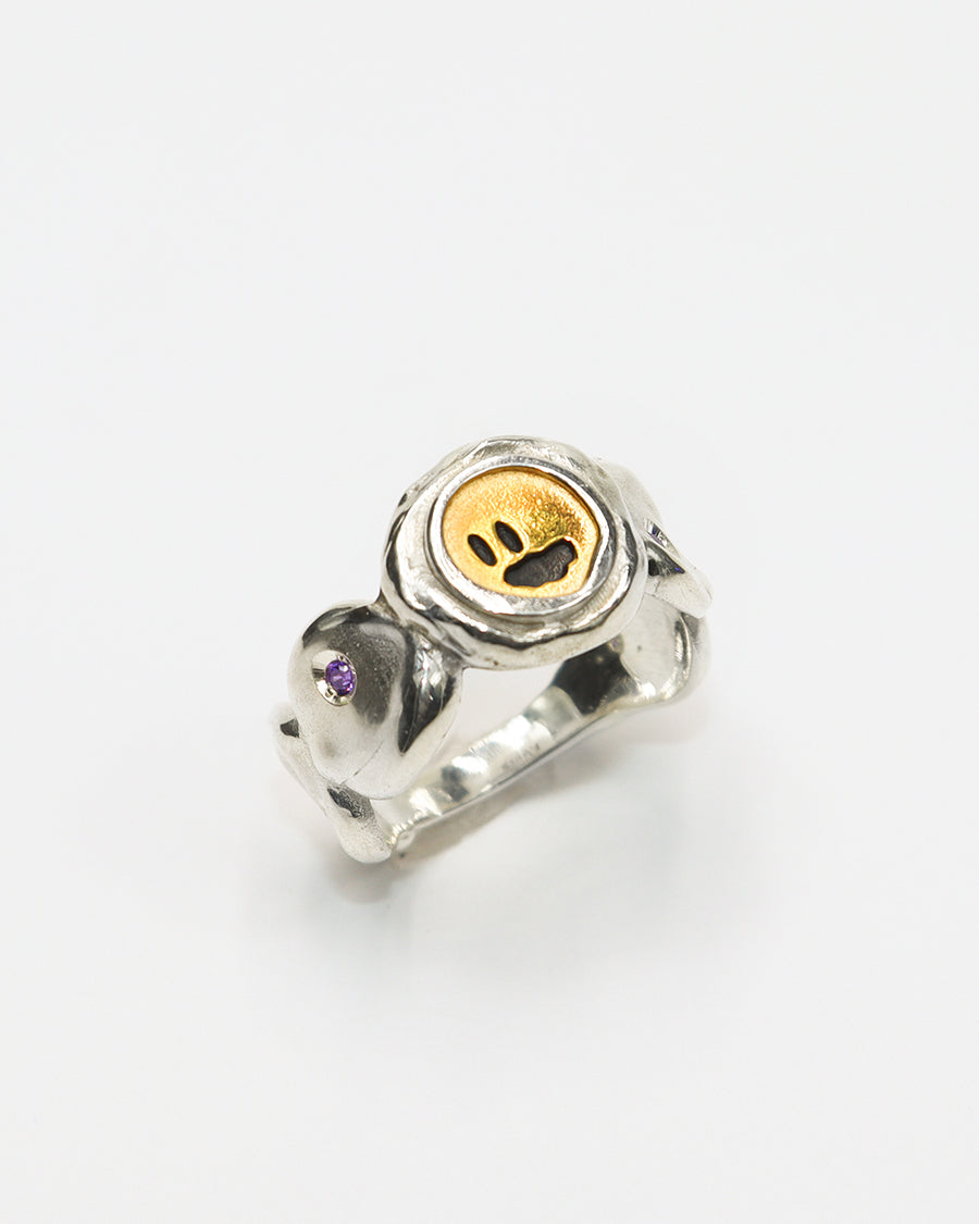 Stardust ring (gold) (925 silver)