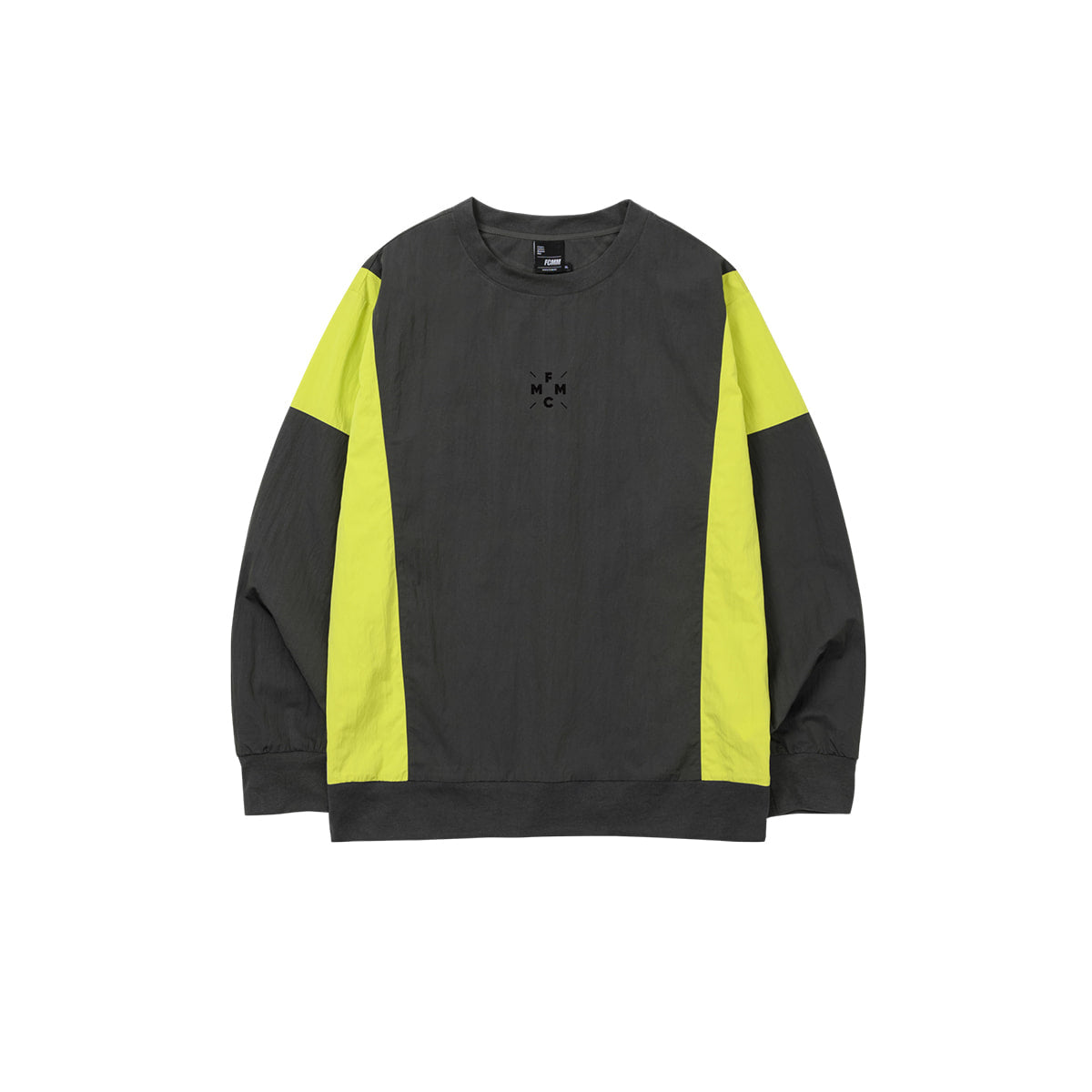 COLOR BLOCK RETRO WINDBREAKER - CHARCOAL