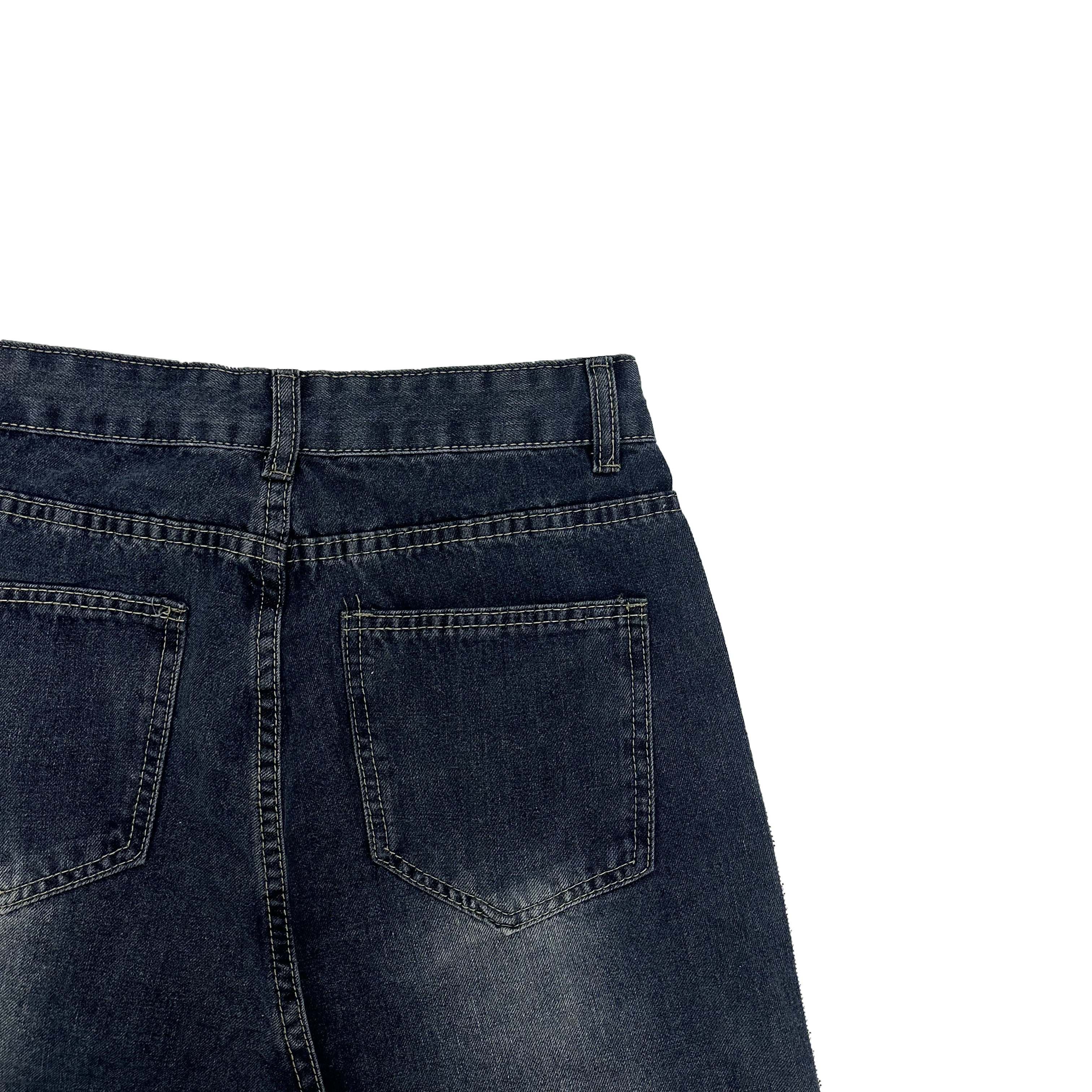 double rope denim pants