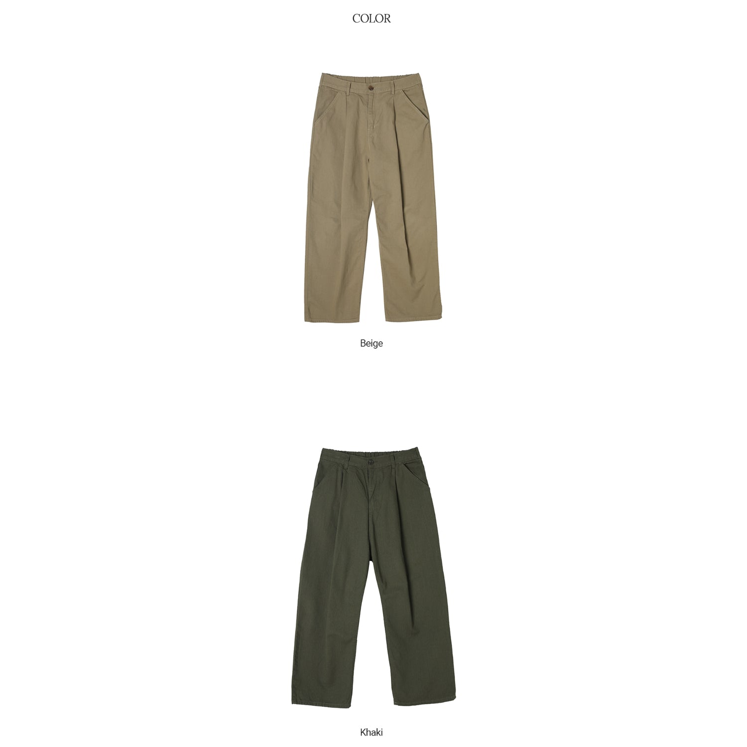 BASIC COTTON PINTUCK WIDE PANT'S